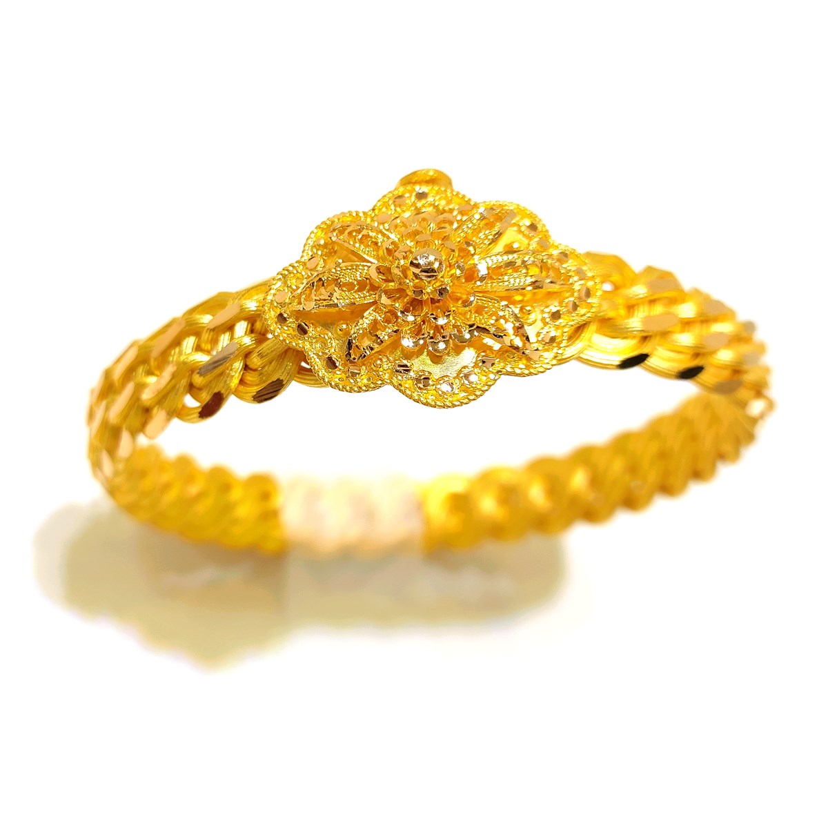 Telkare Örgü Kelepçe Bilezik 22 Ayar Altın 