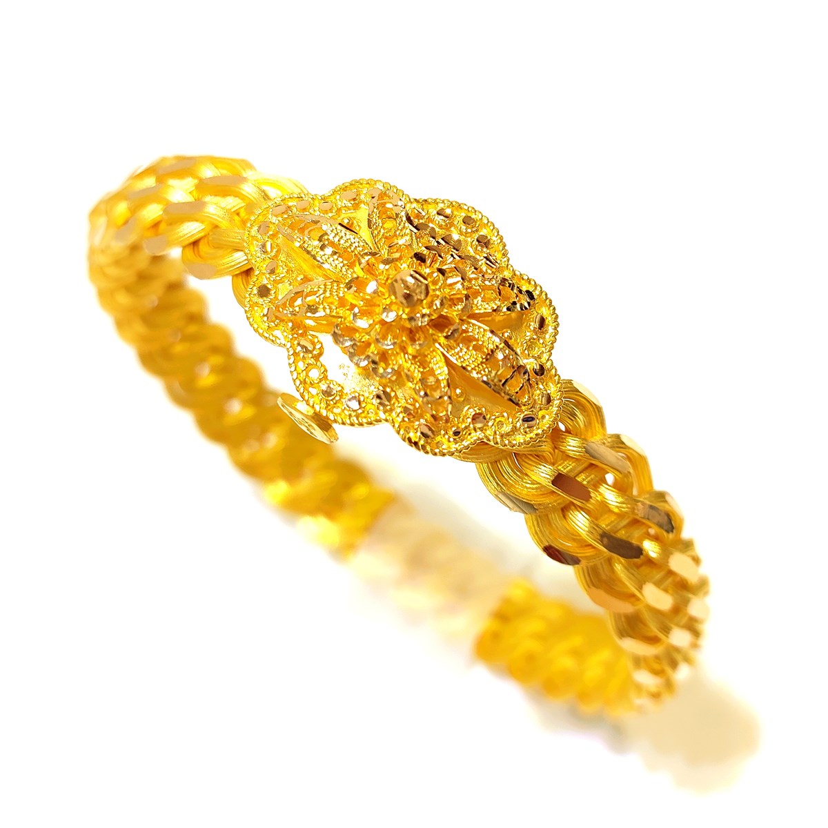 Telkare Örgü Kelepçe Bilezik 22 Ayar Altın 