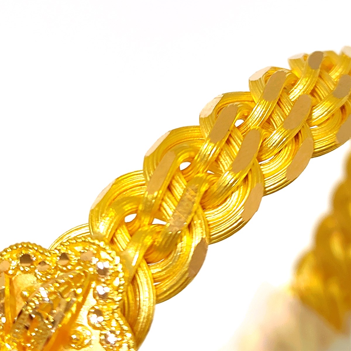 Telkare Örgü Kelepçe Bilezik 22 Ayar Altın 