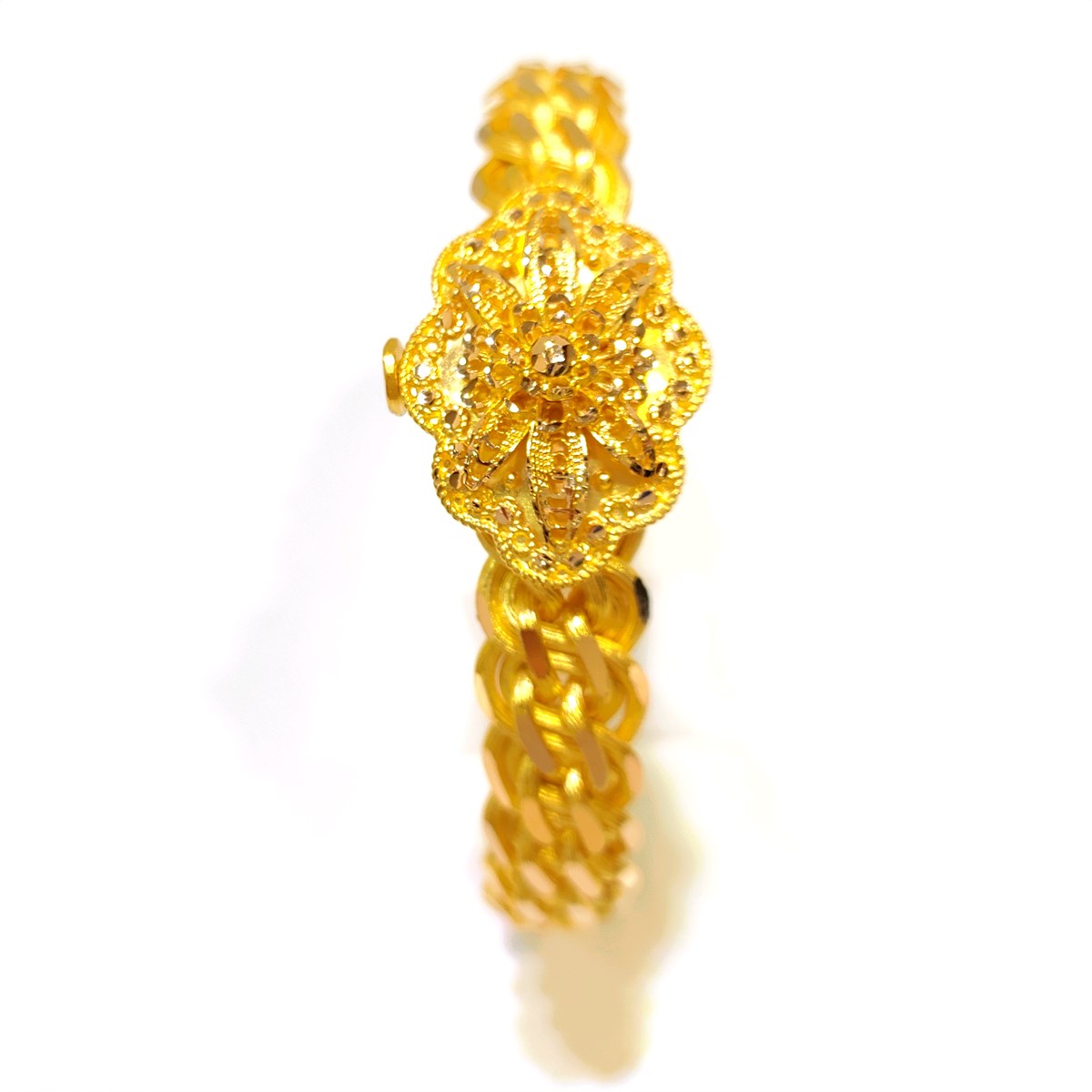 Telkare Örgü Kelepçe Bilezik 22 Ayar Altın 