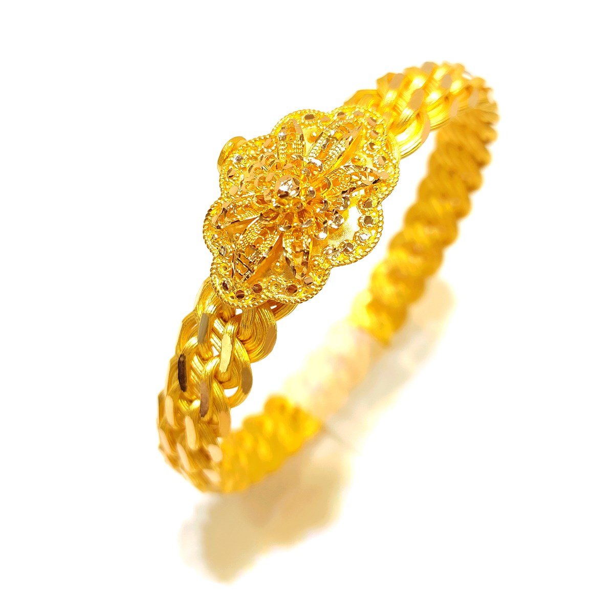 Telkare Örgü Kelepçe Bilezik 22 Ayar Altın 