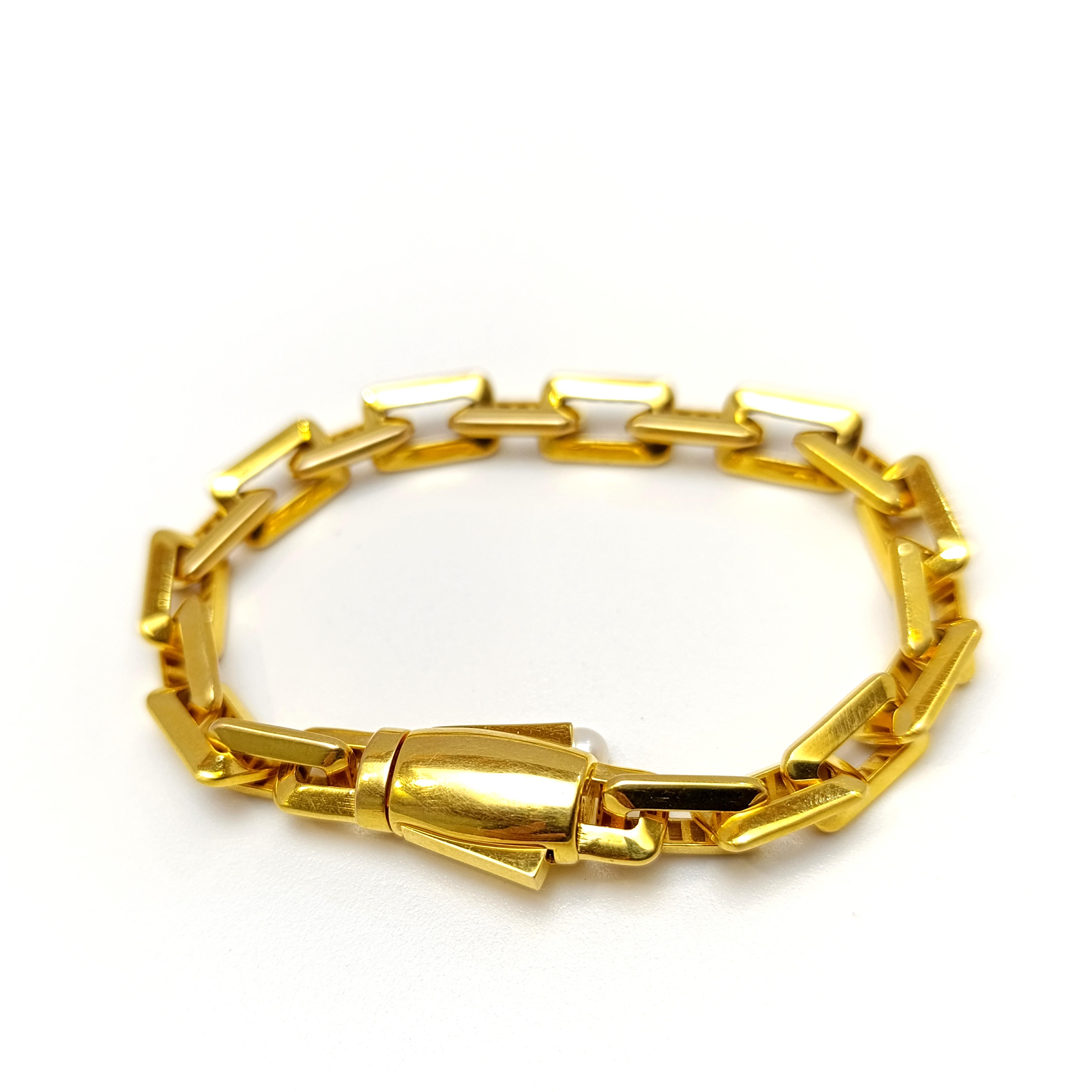 Zincir Bileklik Künye 22 Ayar Altın HD VİDEOLU