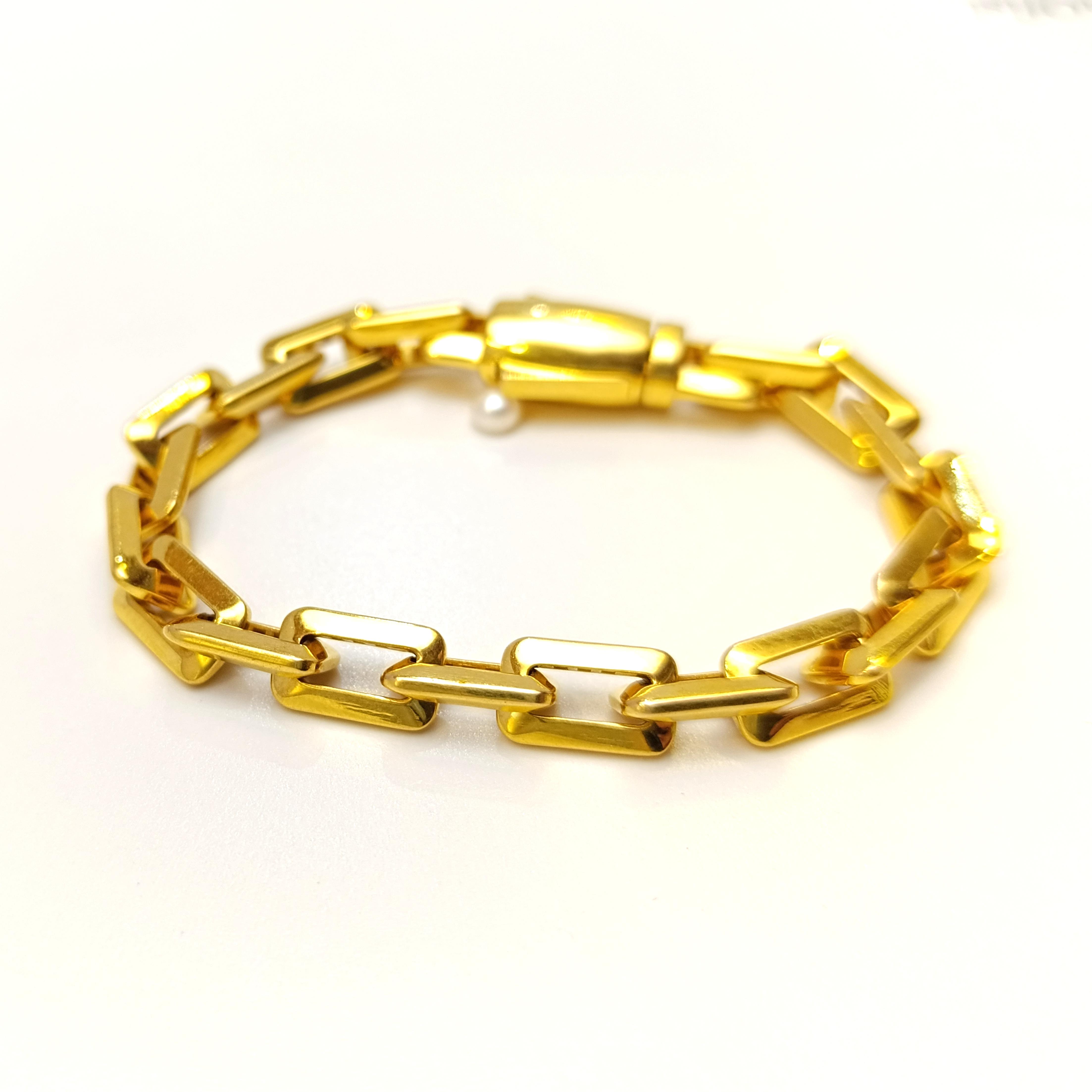 Zincir Bileklik Künye 22 Ayar Altın HD VİDEOLU