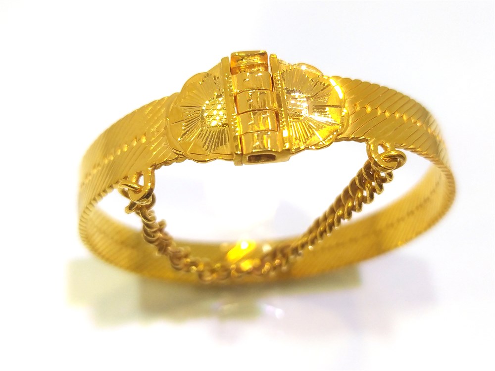 34,63gr Diyarbakır Hasırı Kelepçe Bilezik 18 Ayar Altın