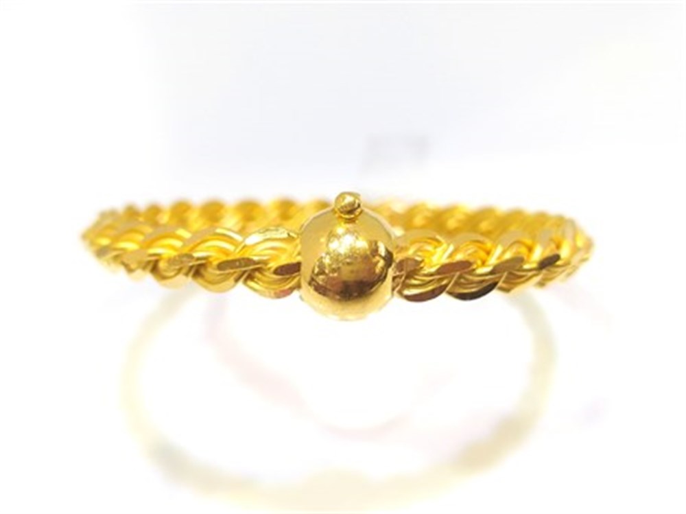 40,00gr Elmas Kırığı Kelepçe Bilezik 22 Ayar Altın