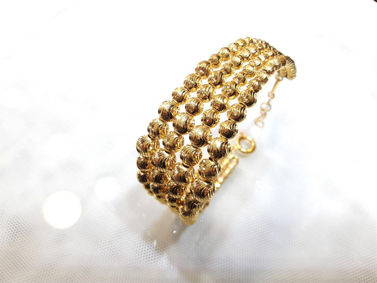 Dorika Toplu 4 Sıra Bilezik 22 Ayar Altın