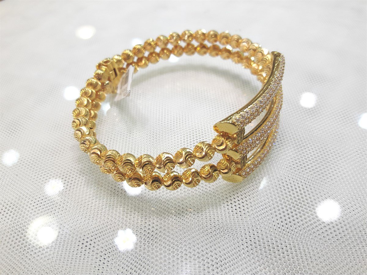 Dorika Toplu Üçlü Kaburga Kelepçe Bilezik 22 Ayar Altın