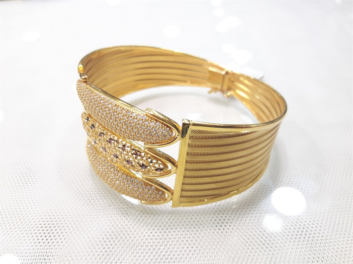 Tasarım Kelepçe Bilezik 22 Ayar Altın