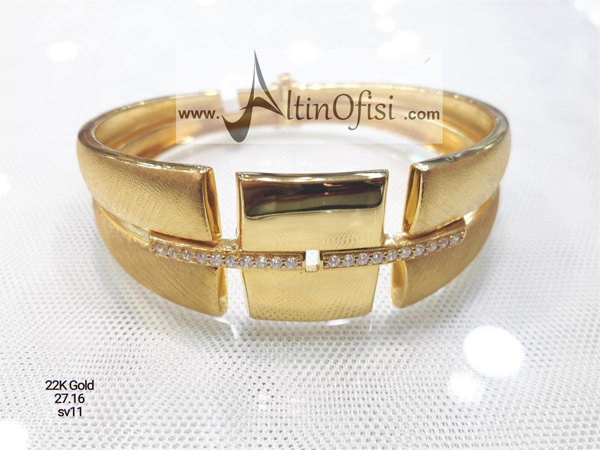 Tasarım Kelepçe Bilezik 22 Ayar Altın