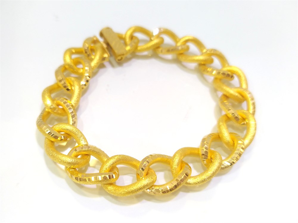 Uzay Yolu Zincir Künye Bileklik  22 Ayar Altın 