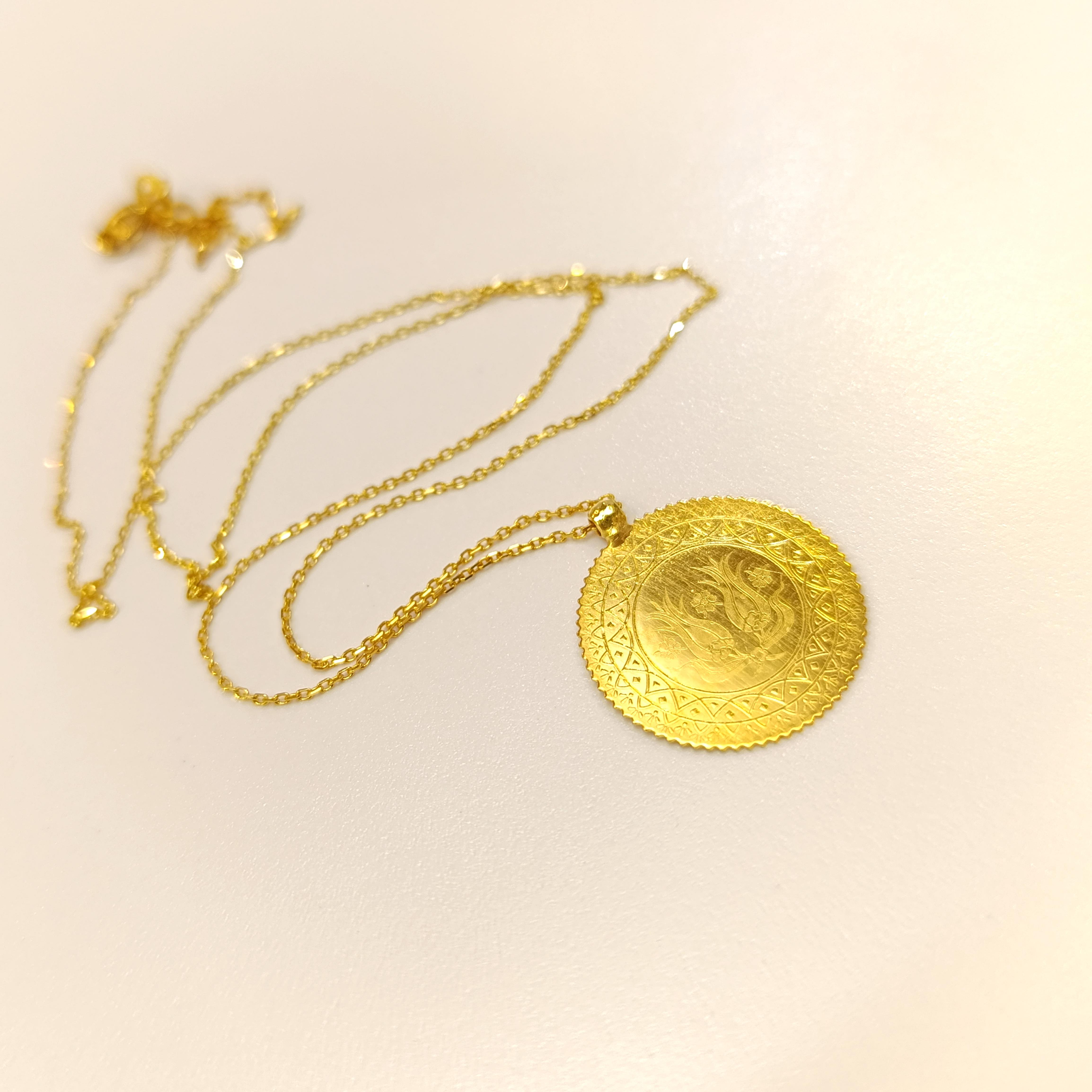 22K Gram Altınlı Kolye Zİncir 14 Ayar Altın HD VİDEOLU