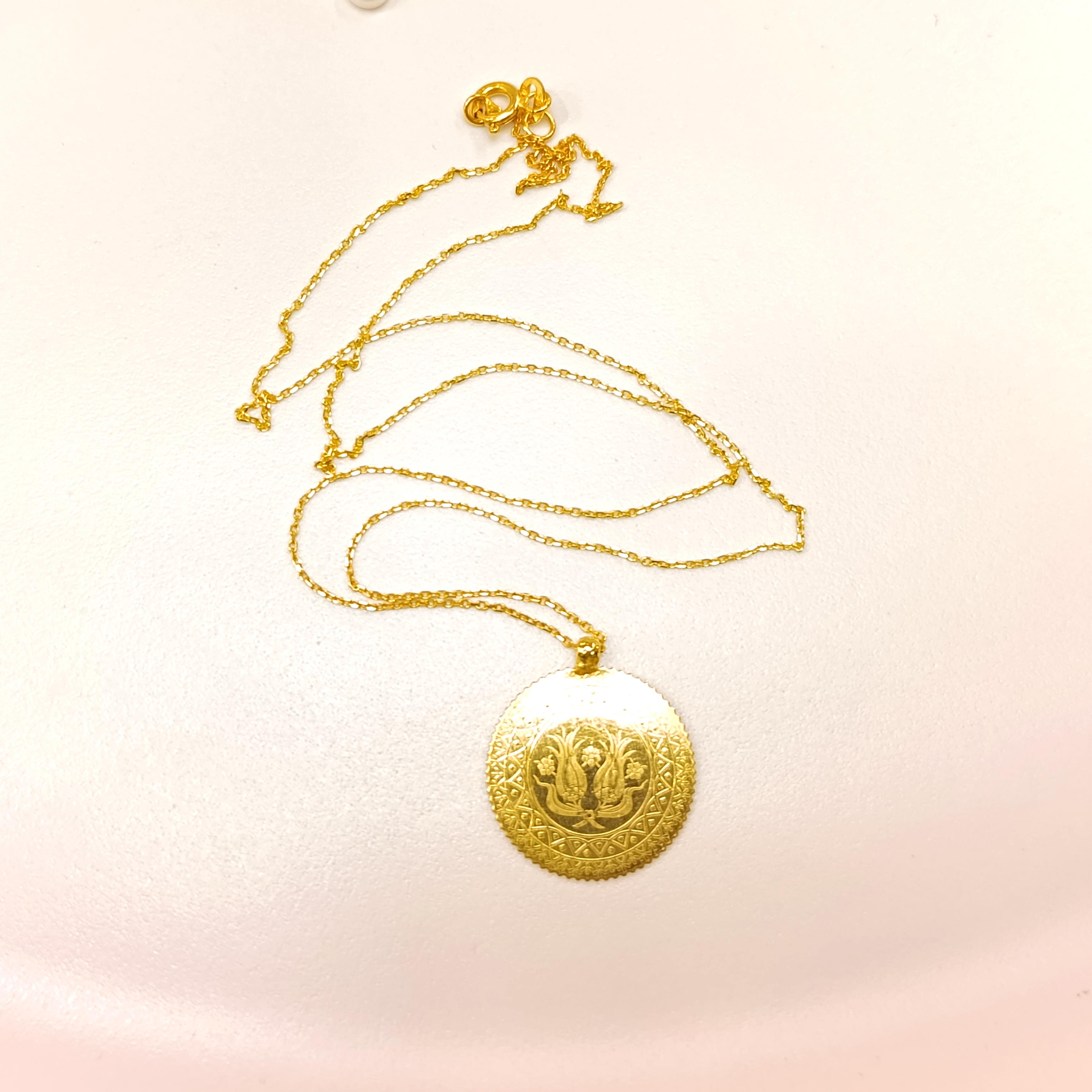 22K Gram Altınlı Kolye Zİncir 14 Ayar Altın HD VİDEOLU