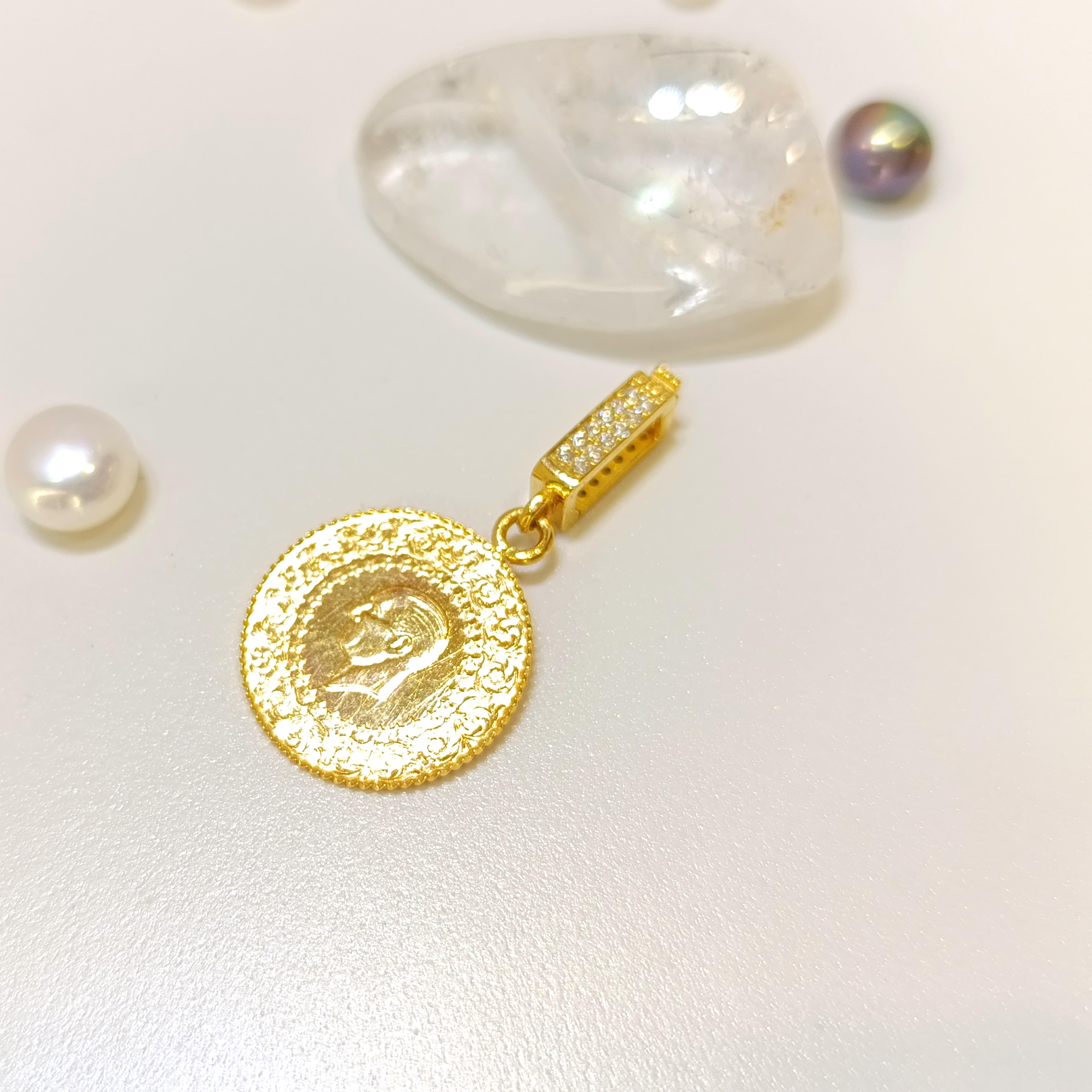 Çeyrek Altınlı Charm Açılır Kilitli Kolye HD VİDEOLU