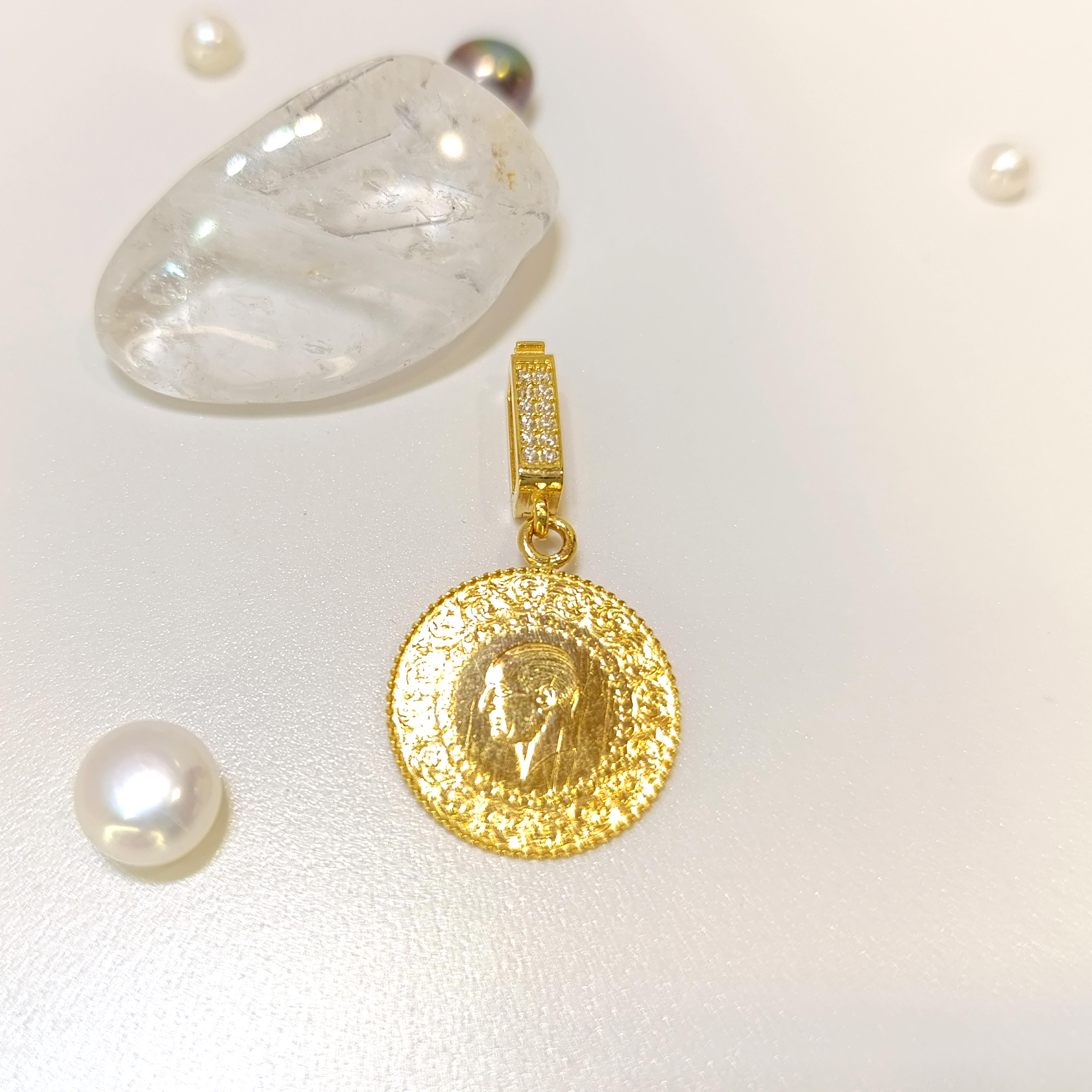 Çeyrek Altınlı Charm Açılır Kilitli Kolye HD VİDEOLU