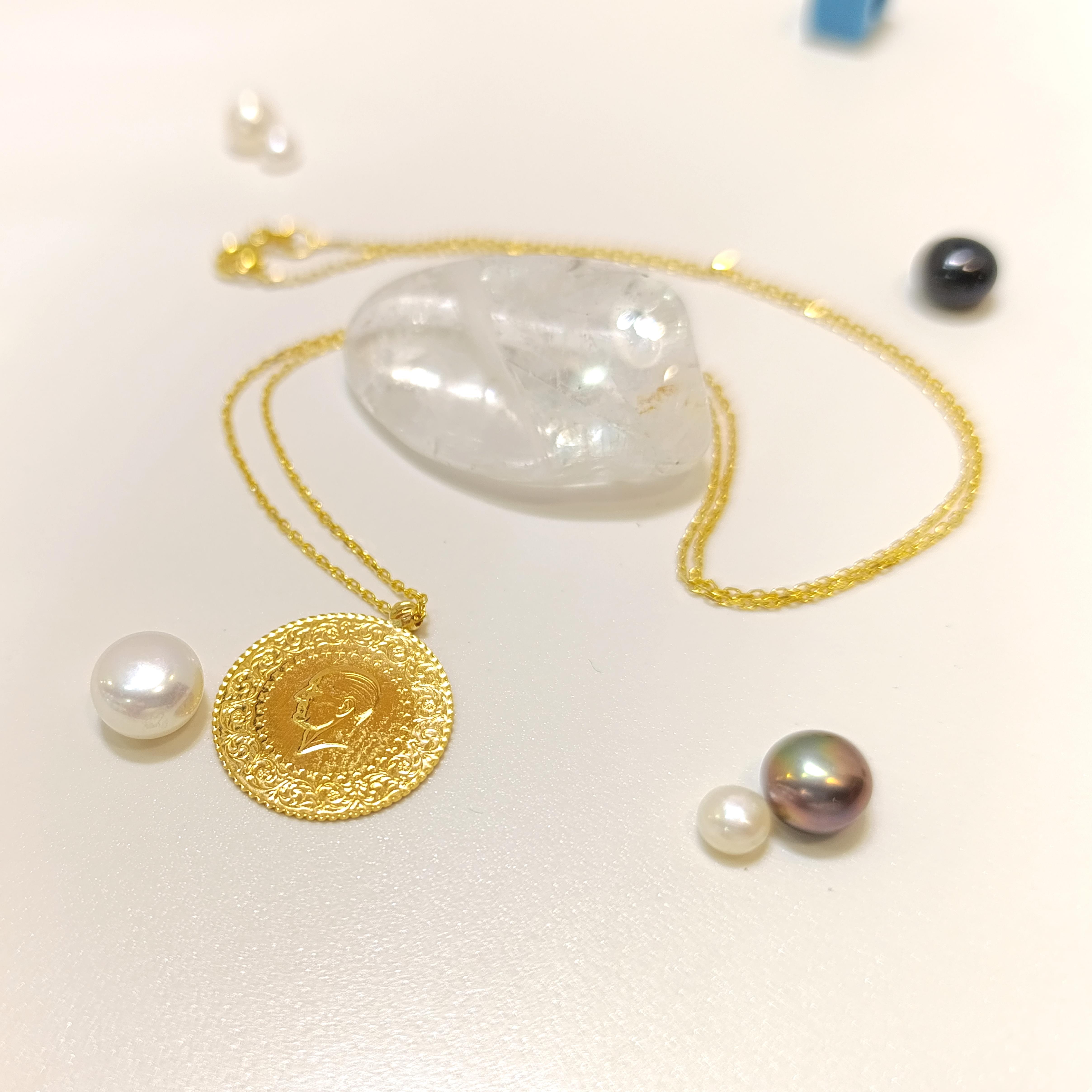 Çeyrek Altınlı Kolye HD VİDEOLU