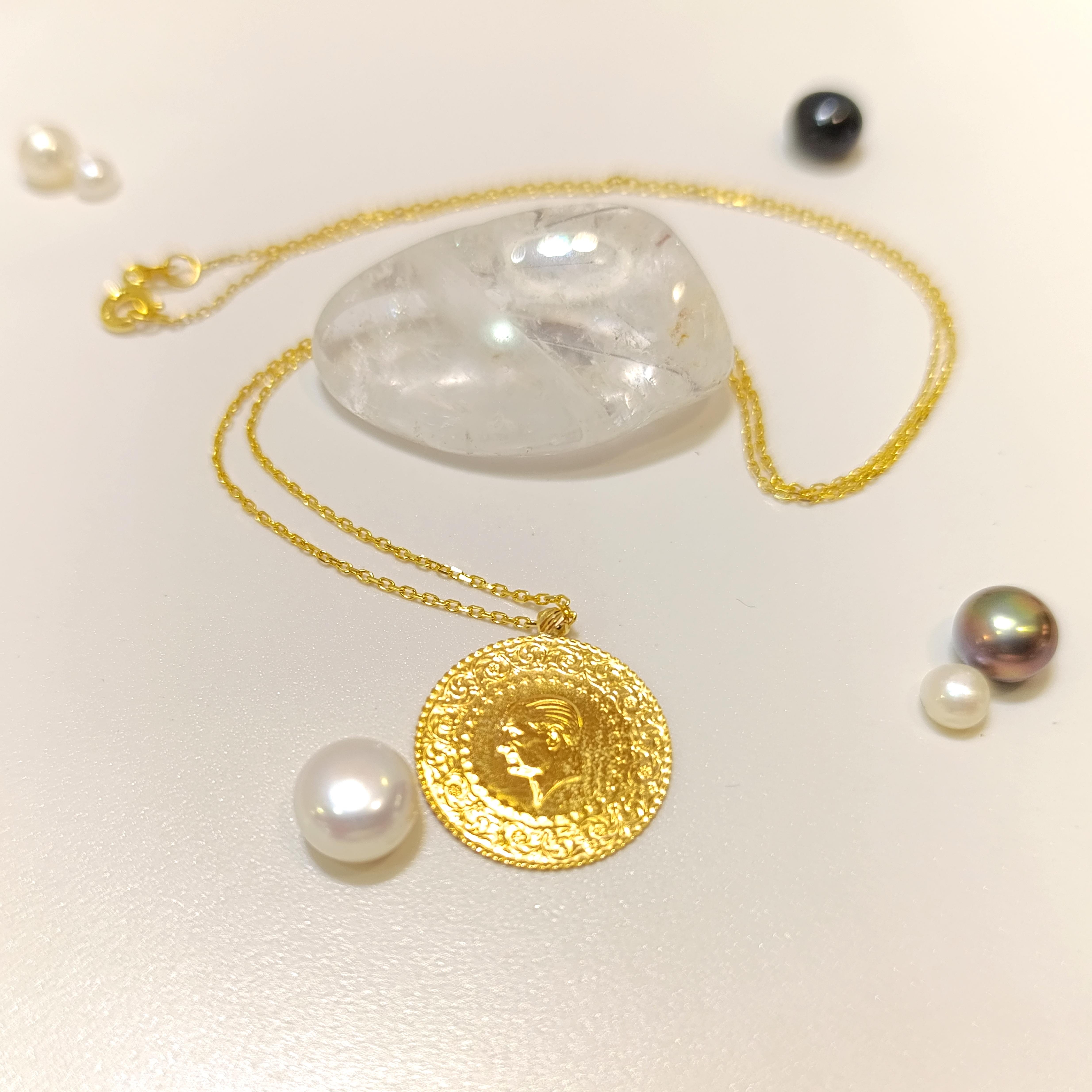 Çeyrek Altınlı Kolye HD VİDEOLU