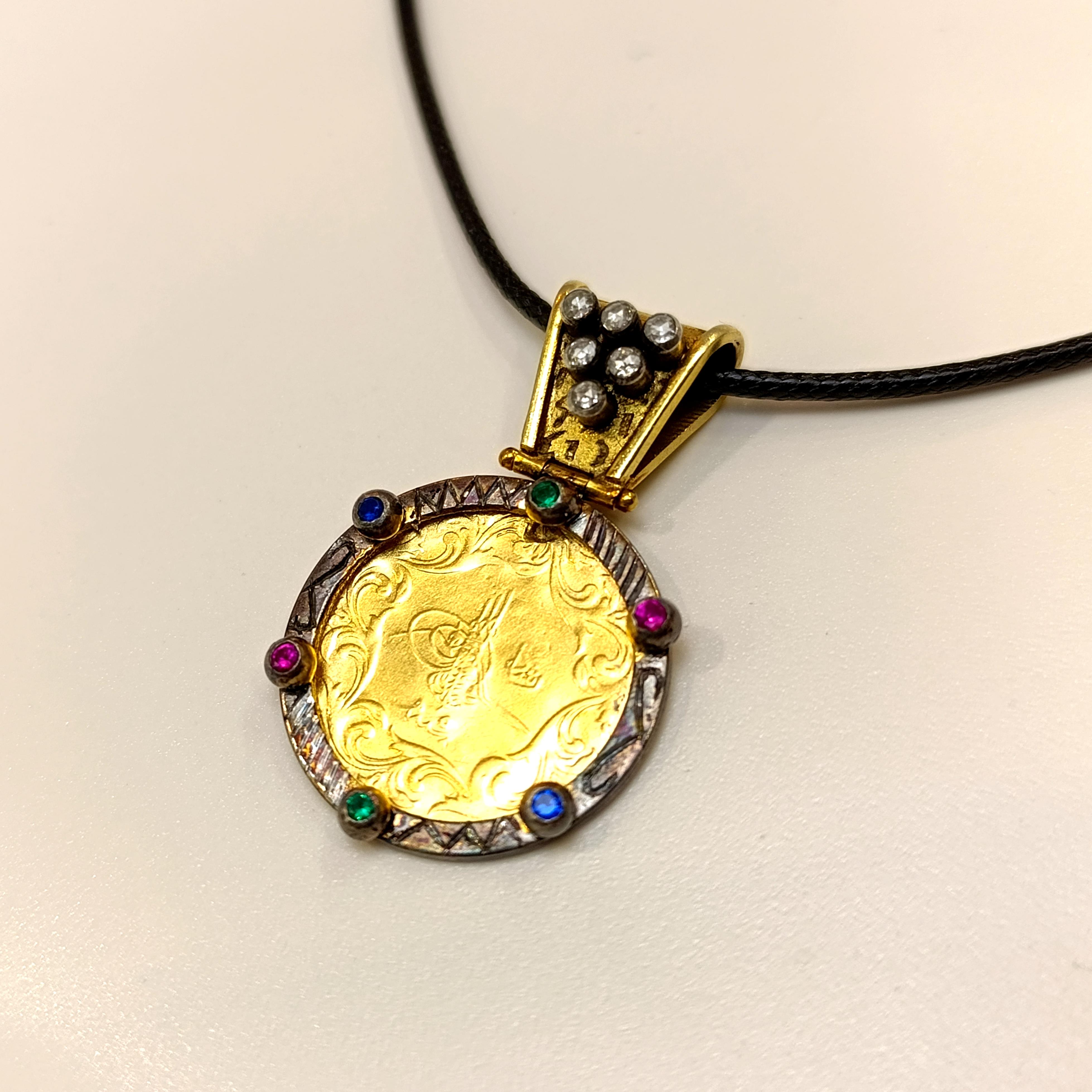 Özel Elmas Taşlı 21 Ayar Reşat Çİfte Sandıklı Gümüş ve !4 Ayar Parçalı HD VİDEOLU