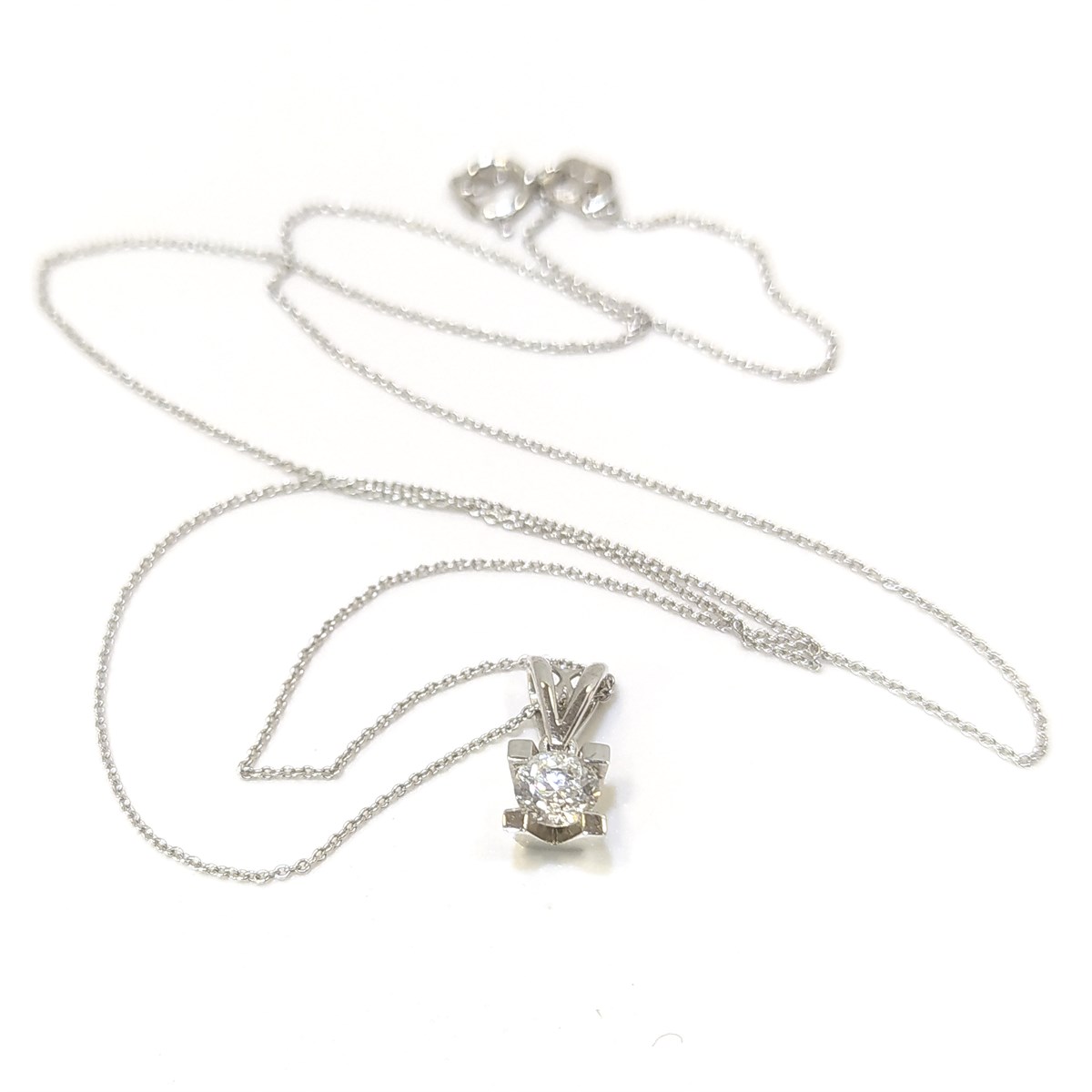 0,30ct Pırlanta Tektaş Kolye 18 Ayar Altın