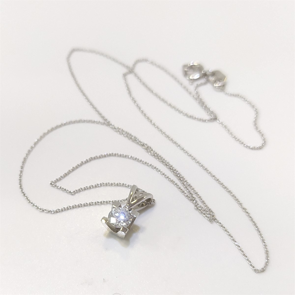 0,30ct Pırlanta Tektaş Kolye 18 Ayar Altın