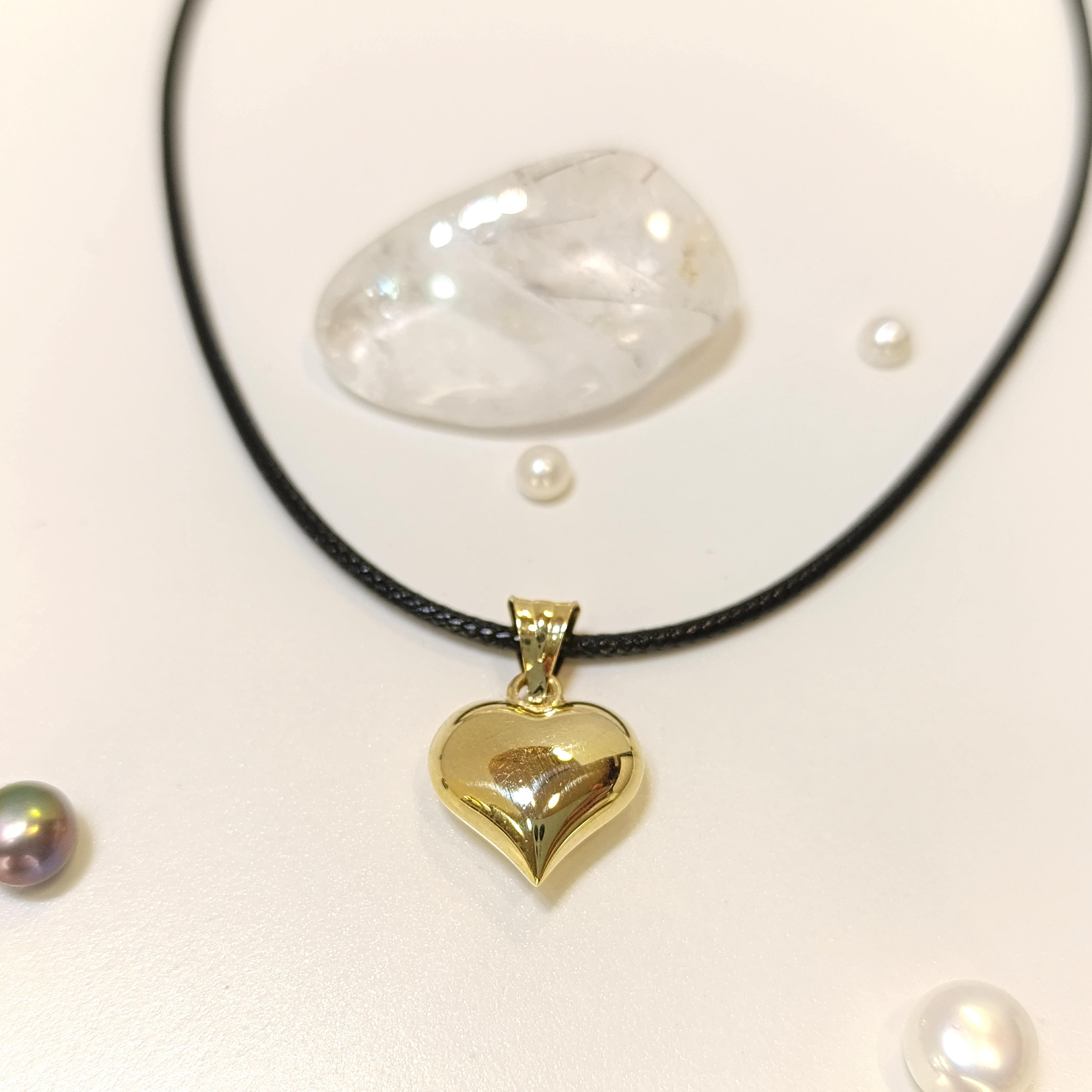 22mm Kalp Kolye 14 Ayar Altın HD VİDEOLU