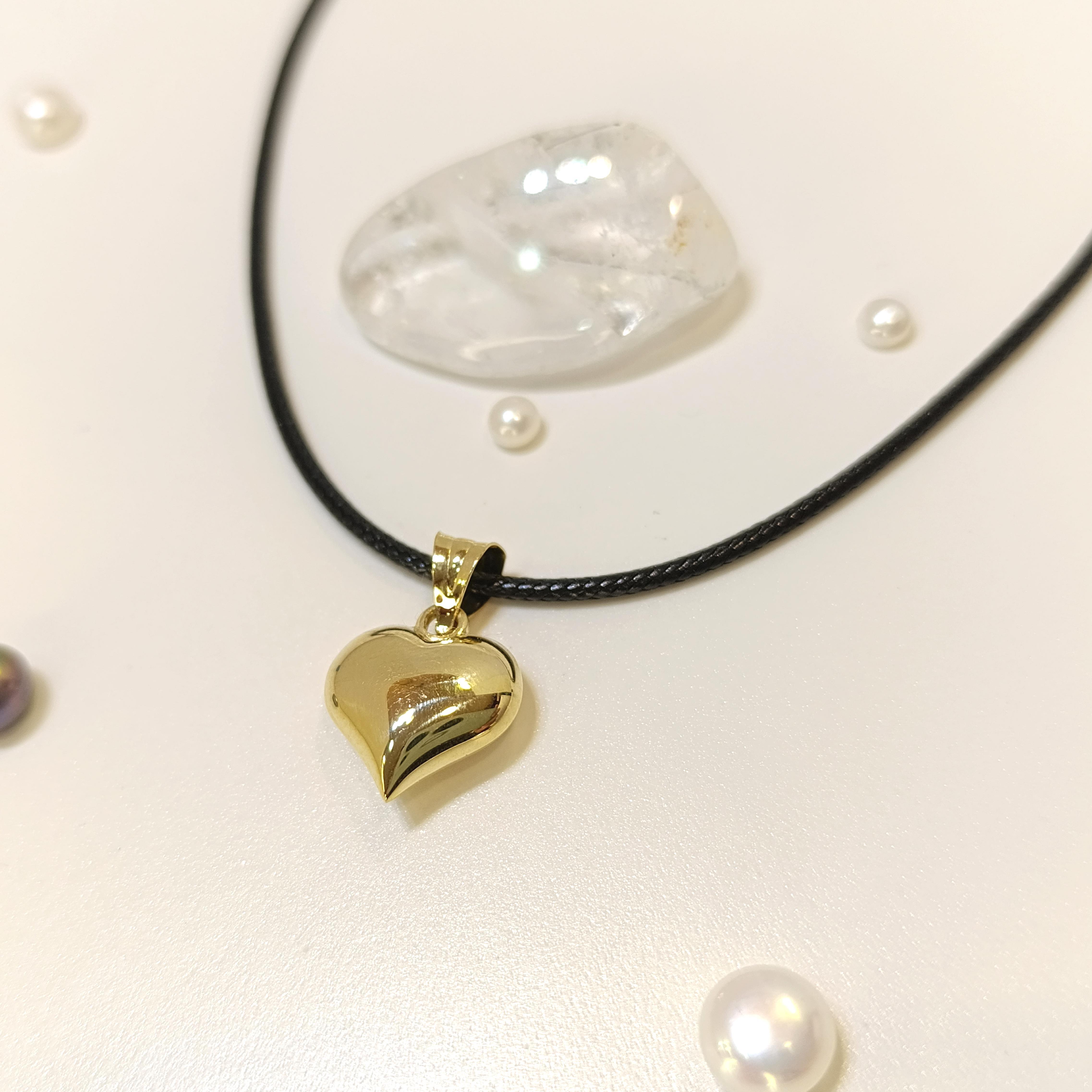 22mm Kalp Kolye 14 Ayar Altın HD VİDEOLU