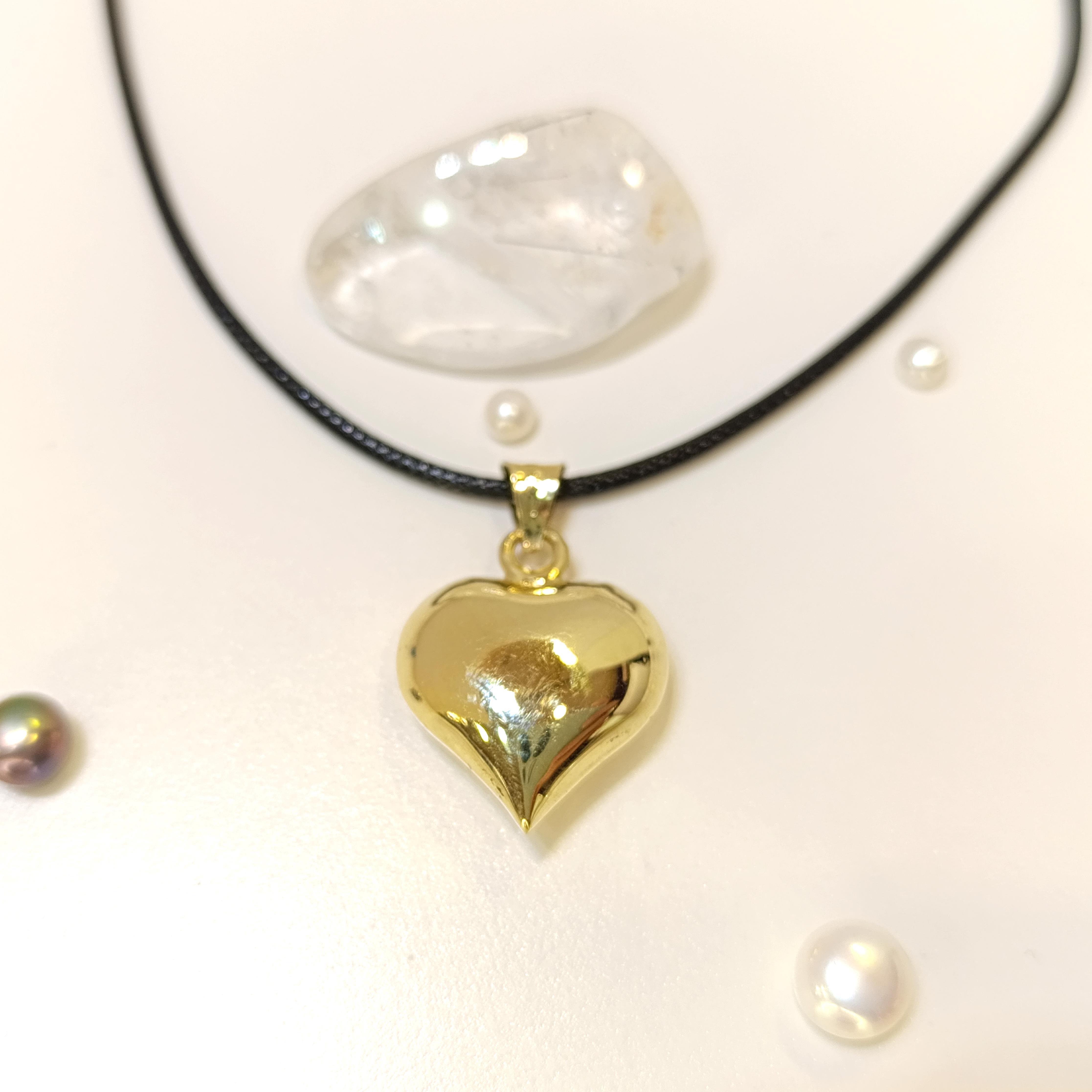 31mm Kalp Kolye 14 Ayar Altın HD VİDEOLU