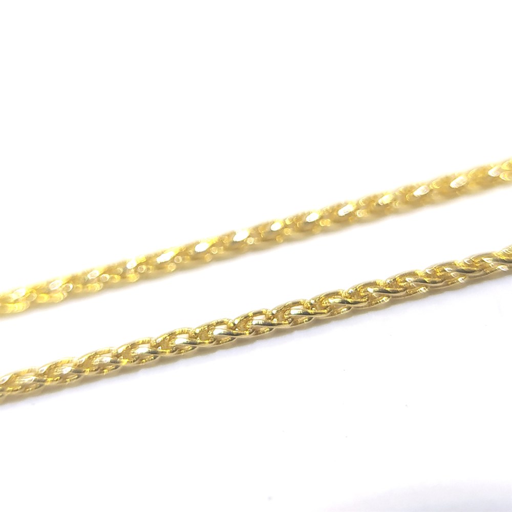 40cm İpek İnce Zincir 14 Ayar Altın