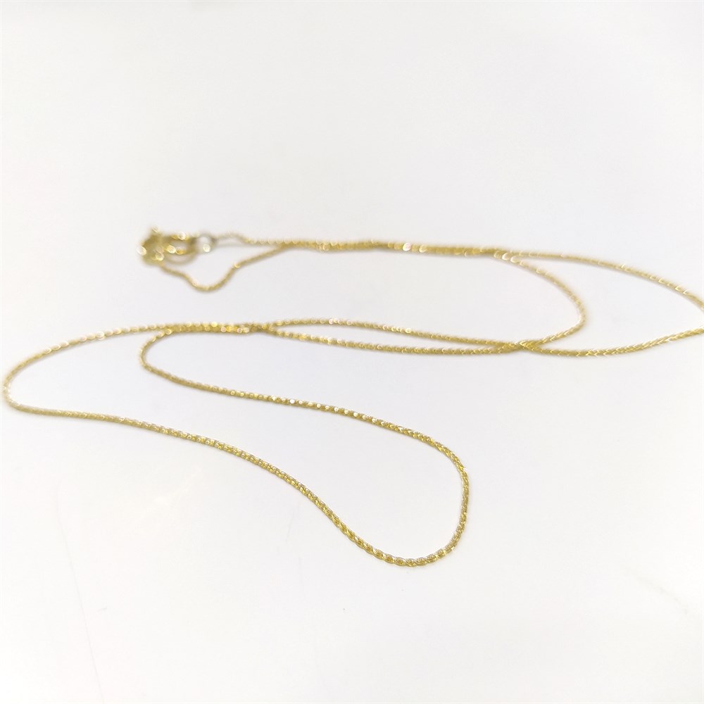 40cm İpek İnce Zincir 14 Ayar Altın