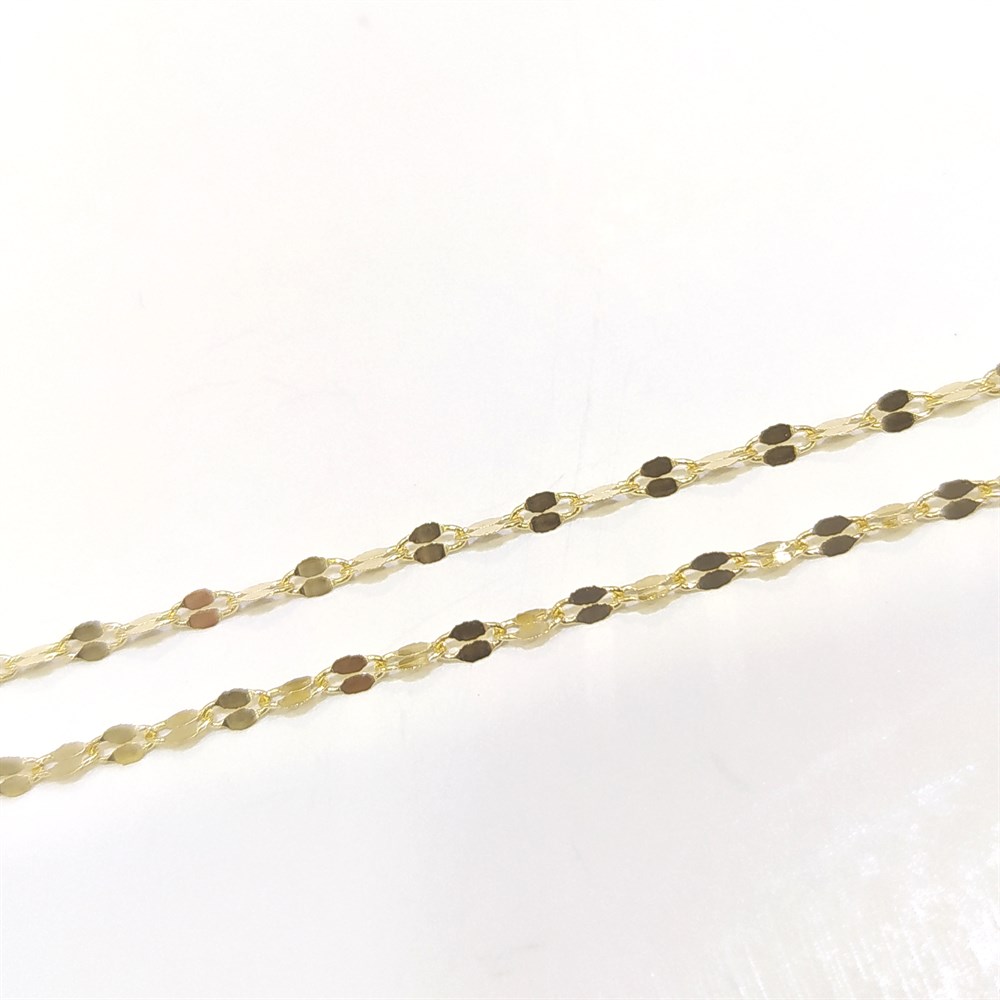 45cm İnce Pullu Zincir 14 Ayar Altın