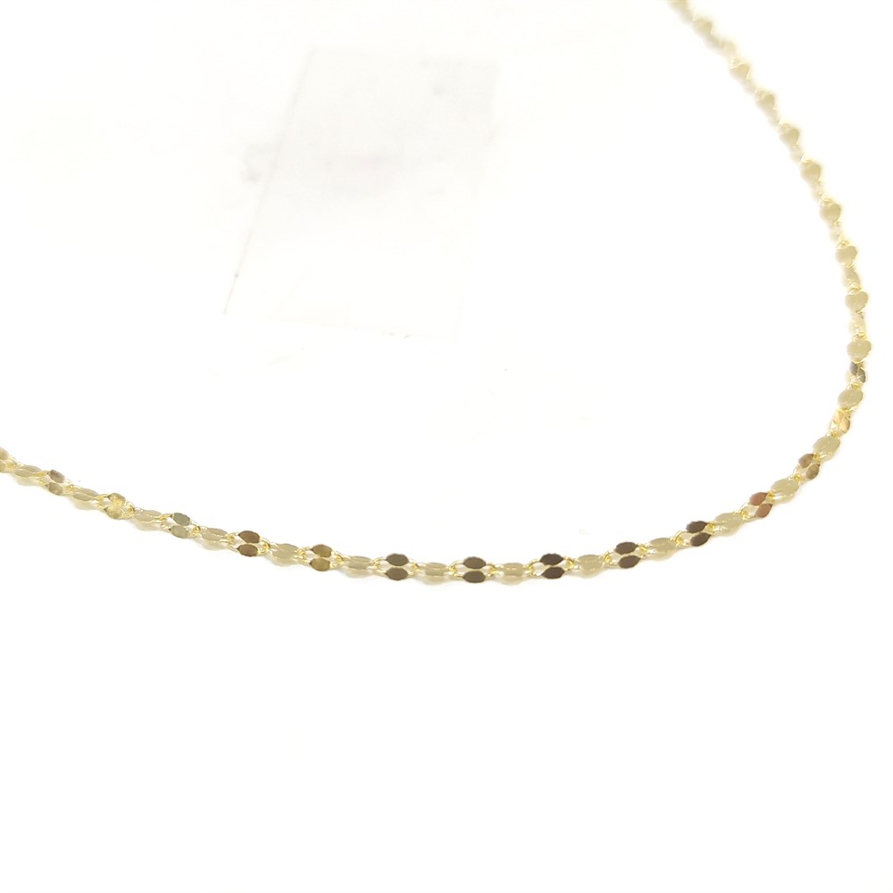 45cm İnce Pullu Zincir 14 Ayar Altın