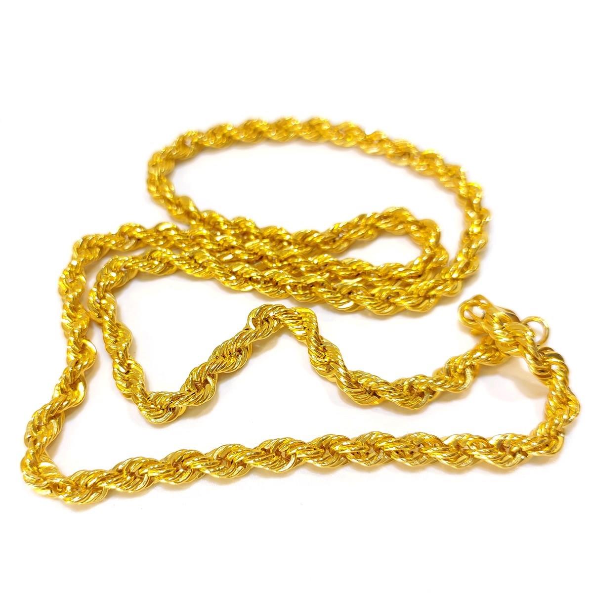 50cm 4.3mm Halat Zincir 14 Ayar Altın 4K VİDEOLU