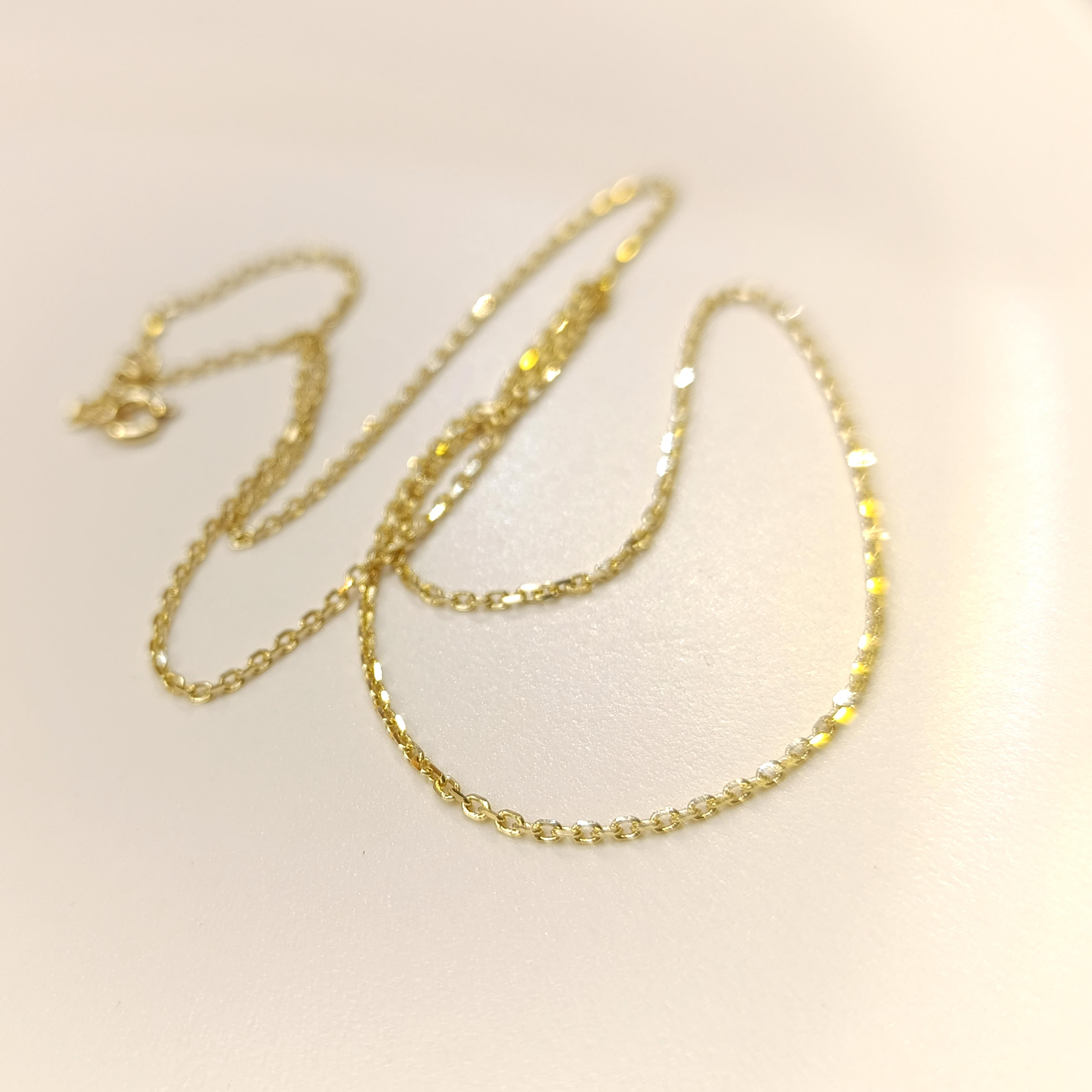 50cm Forse Zincir 14 Ayar Altın