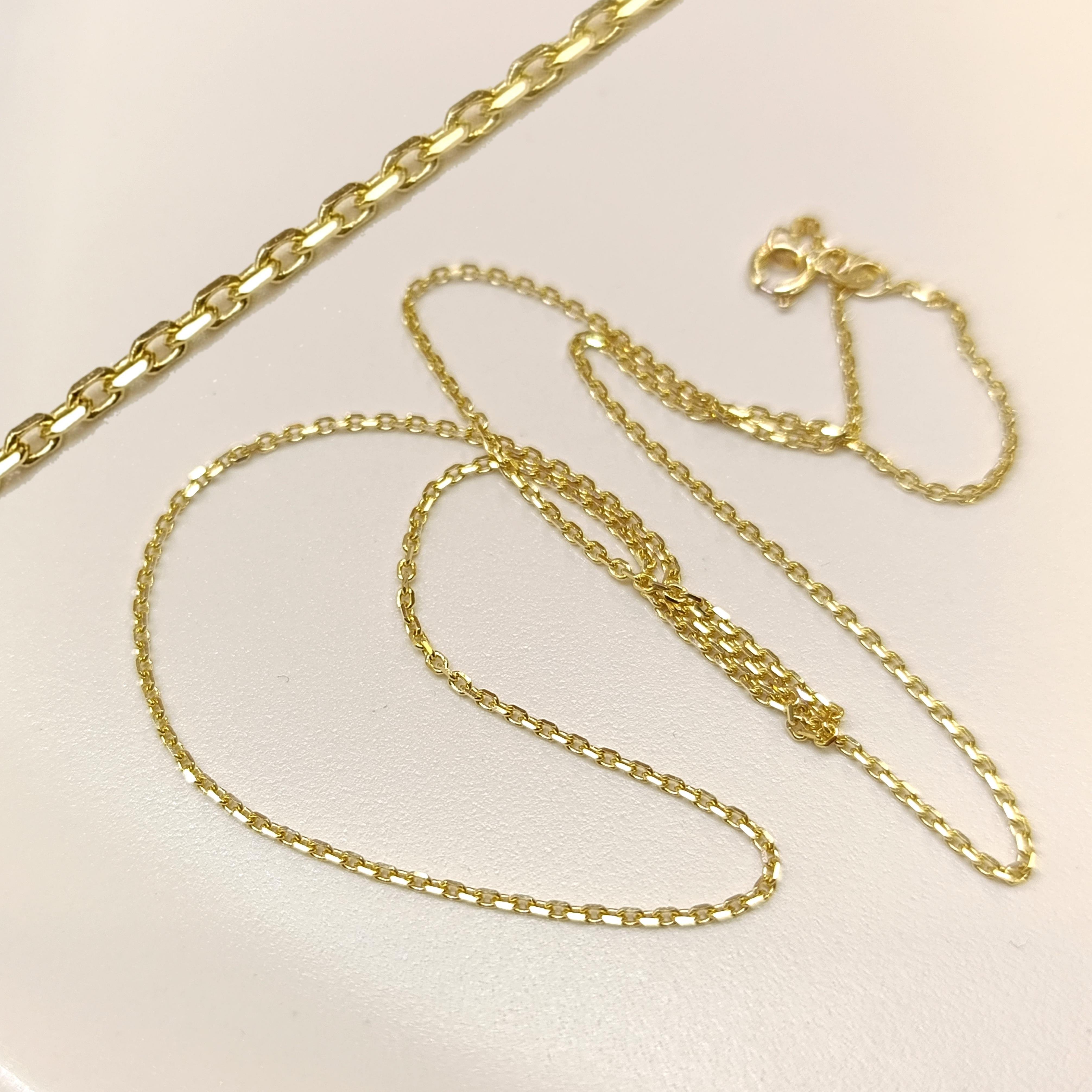 50cm Forse Zincir 14 Ayar Altın