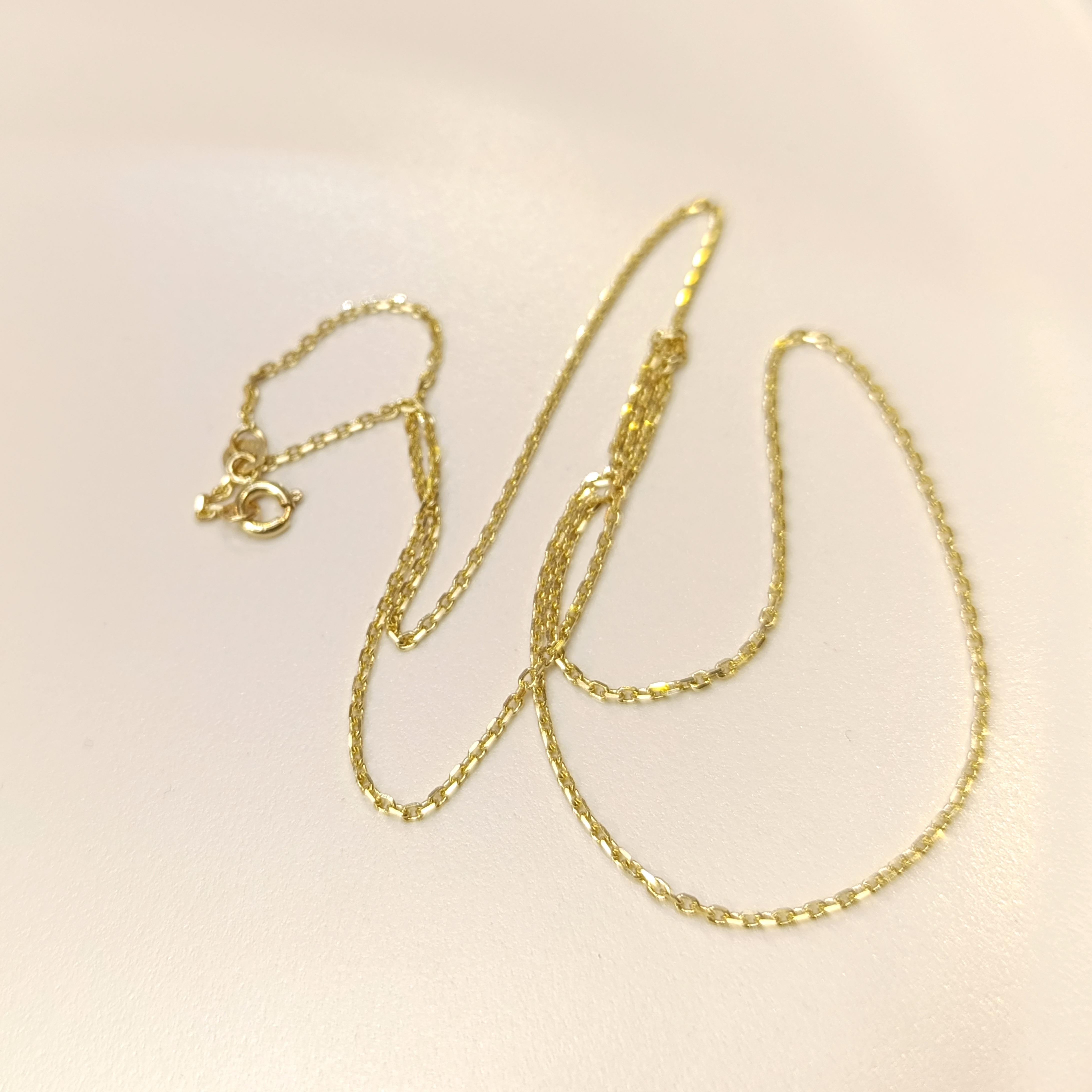 50cm Forse Zincir 14 Ayar Altın