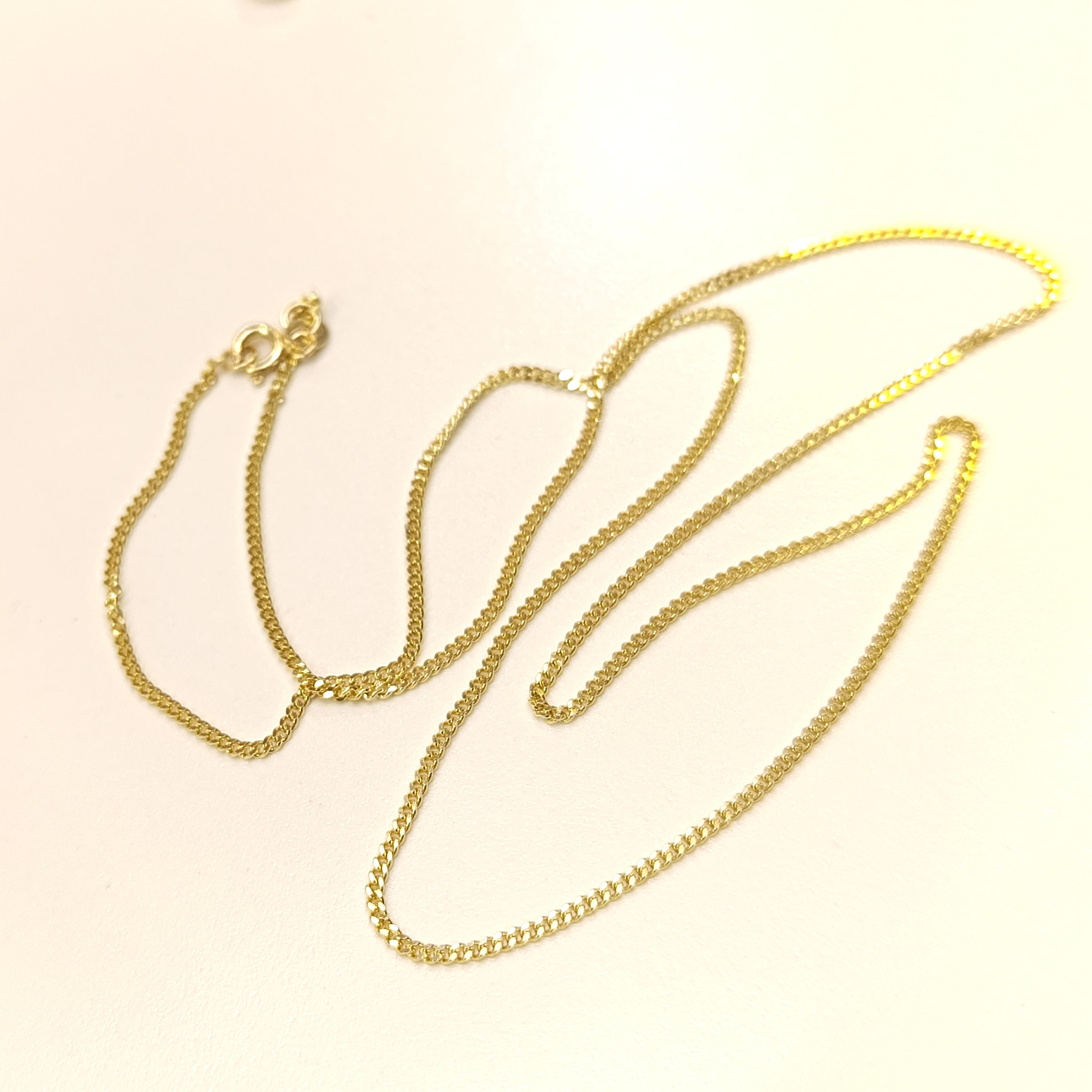 50cm İnce İçi Dolu Gurmet Zincir Kolye 14 Ayar Altın HD VİDEOLU