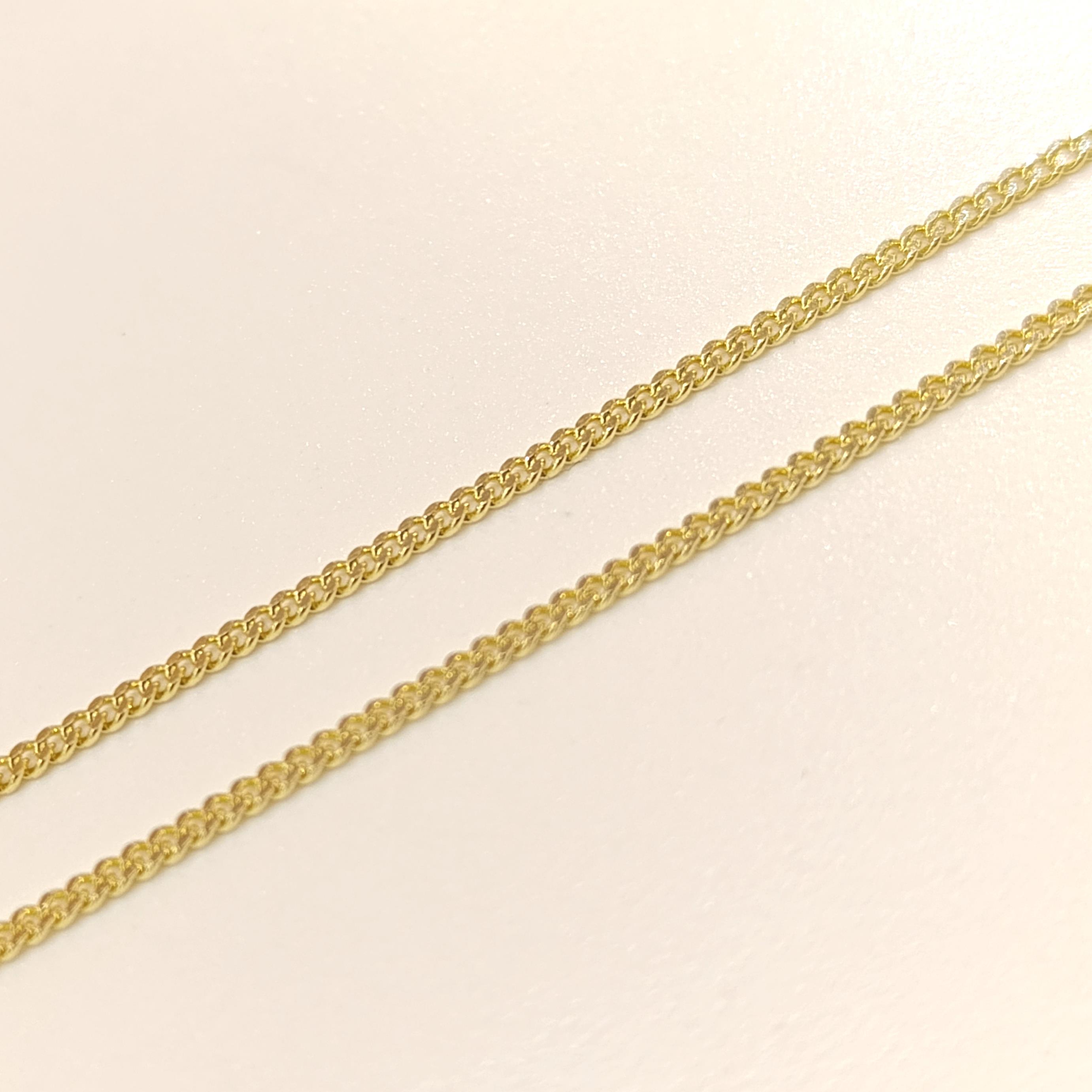 50cm İnce İçi Dolu Gurmet Zincir Kolye 14 Ayar Altın HD VİDEOLU