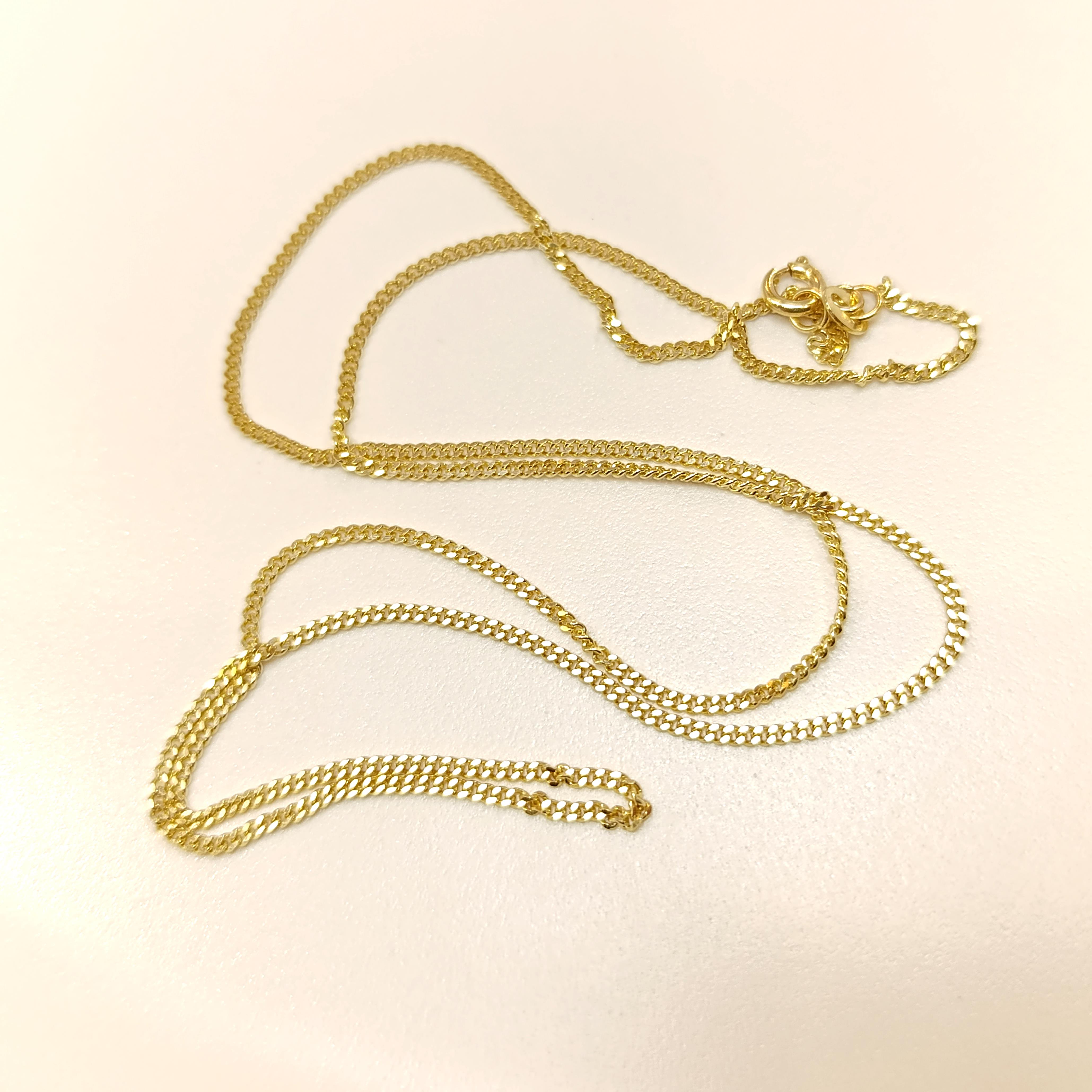 50cm İnce İçi Dolu Gurmet Zincir Kolye 14 Ayar Altın HD VİDEOLU