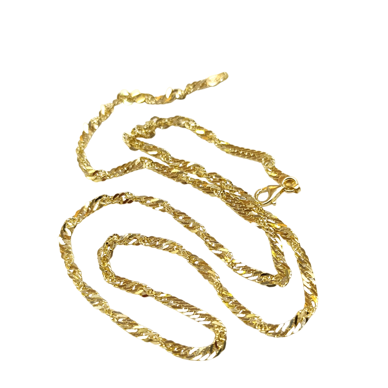 50cm Singapur Fırfır Zincir Kolye 14 Ayar Altın HD VİDEOLU