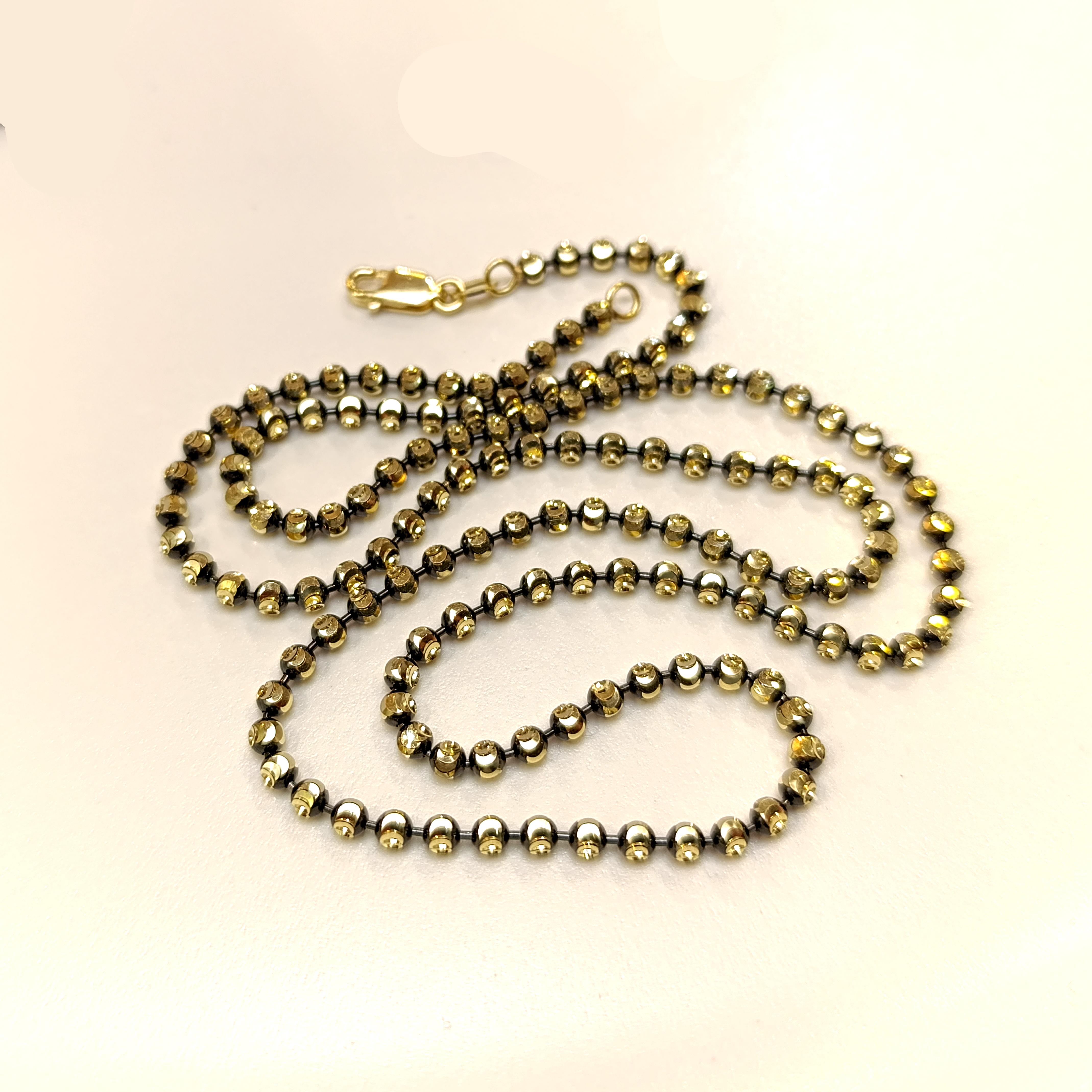 55cm Özel Dorika Toplu Zincir Kolye 14 Ayar Altın HD VİDEOLU