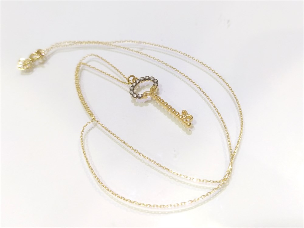 Anahtar Kolye Ucu 14 Ayar Altın