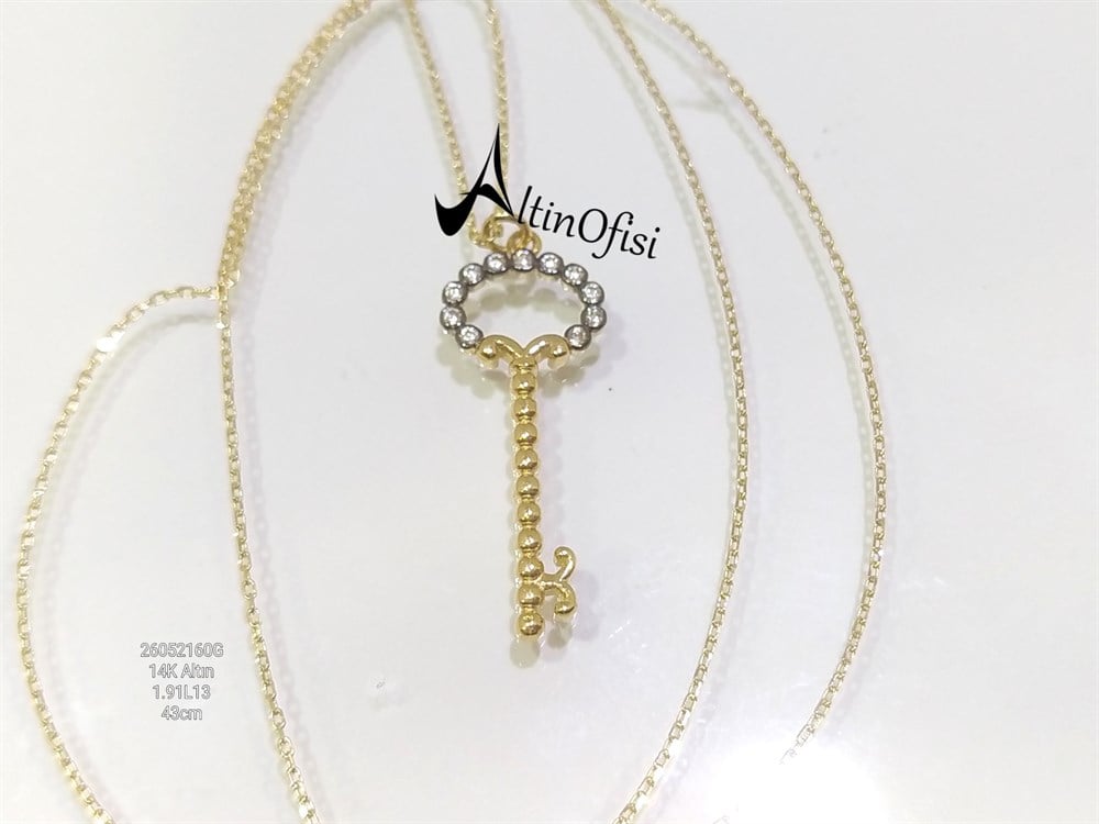 Anahtar Kolye Ucu 14 Ayar Altın