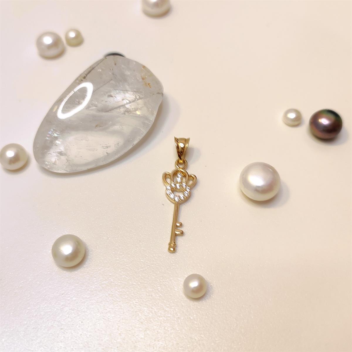 Anahtar Kolye Ucu Kolye Ucu 14 Ayar Altın HD VİDEOLU