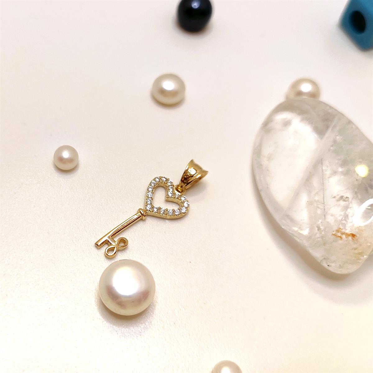 Anahtar Kolye Ucu Kolye Ucu 14 Ayar Altın HD VİDEOLU