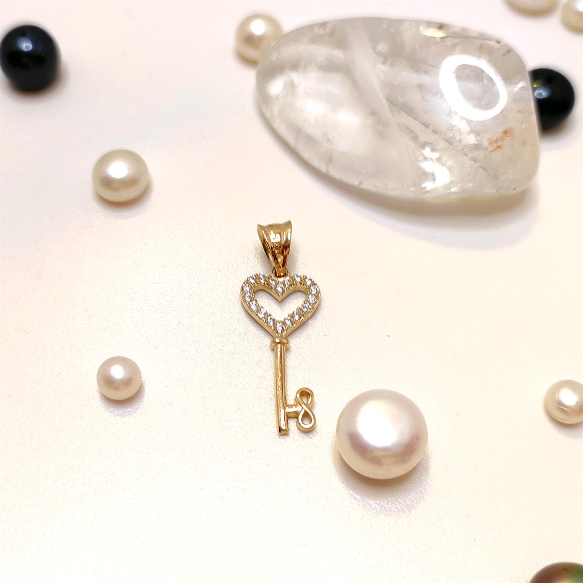 Anahtar Kolye Ucu Kolye Ucu 14 Ayar Altın HD VİDEOLU