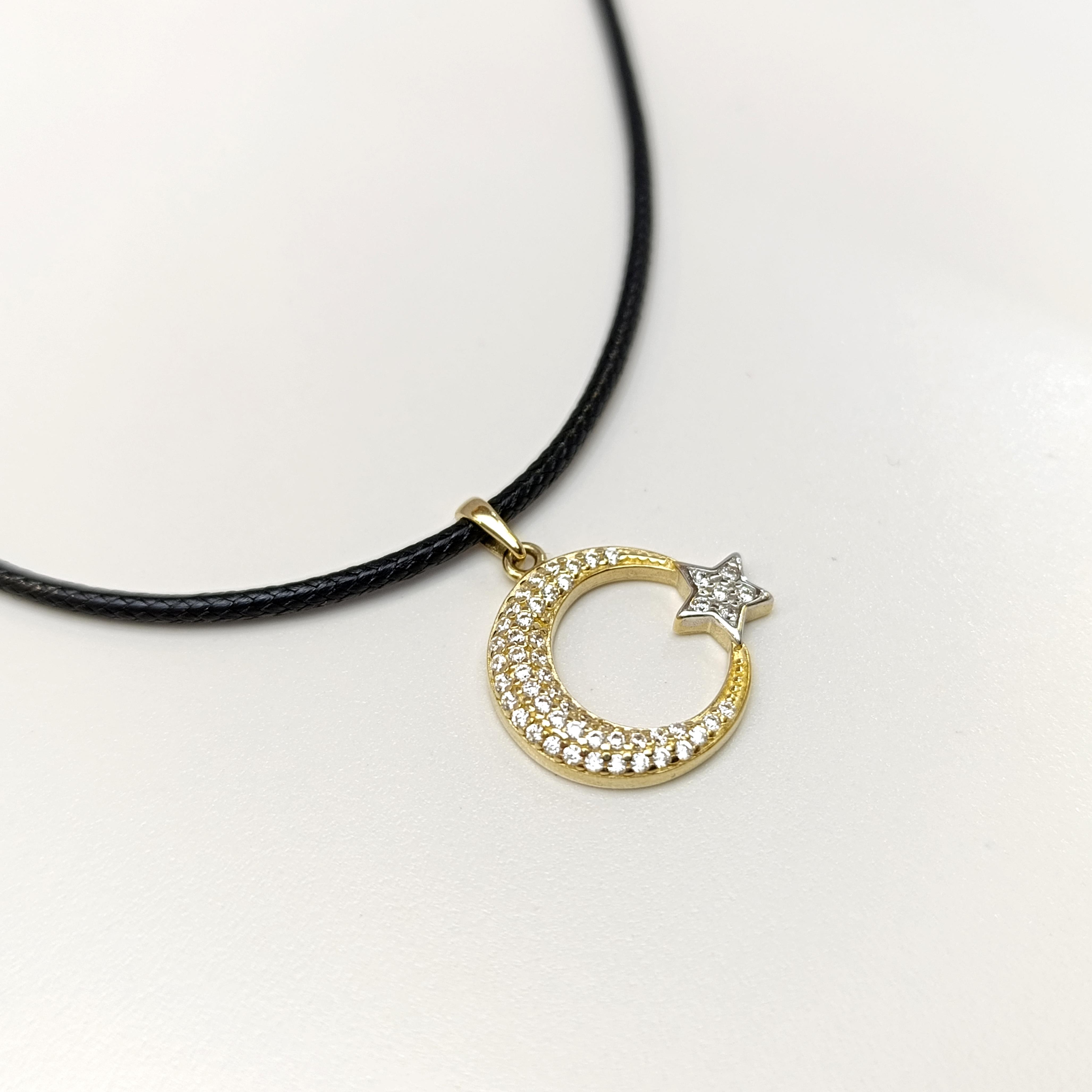 Ay Yıldız Kolye 14 Ayar Altın HD VİDEOLU