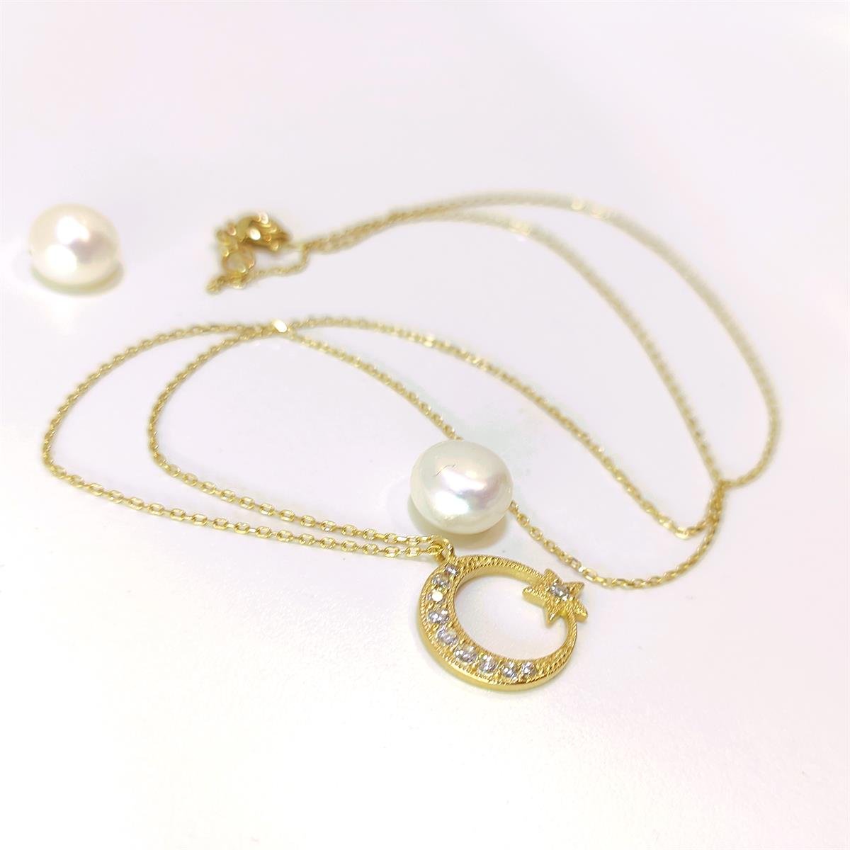 Ay Yıldız Kolye 14 Ayar Altın HD VİDEOLU