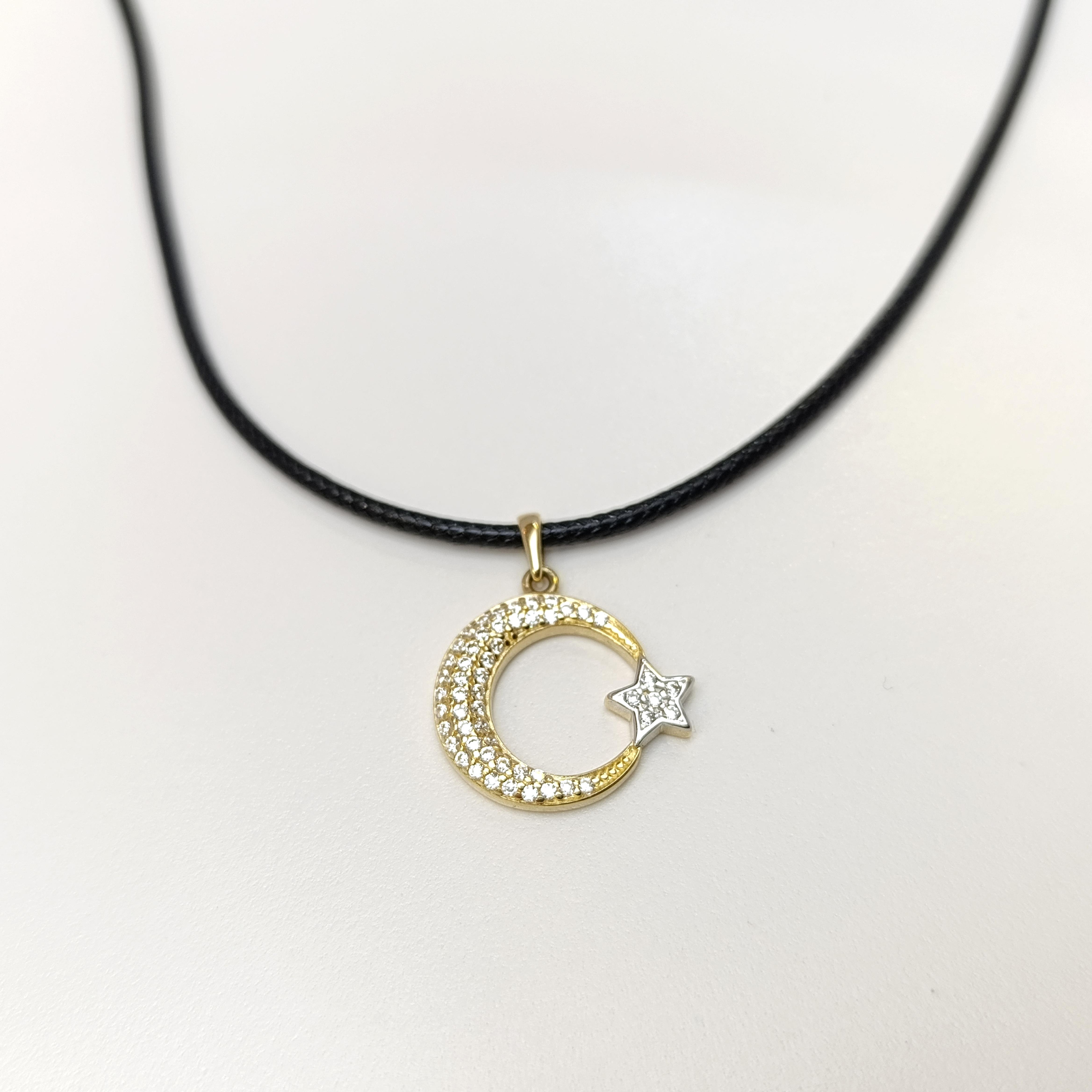 Ay Yıldız Kolye 14 Ayar Altın HD VİDEOLU