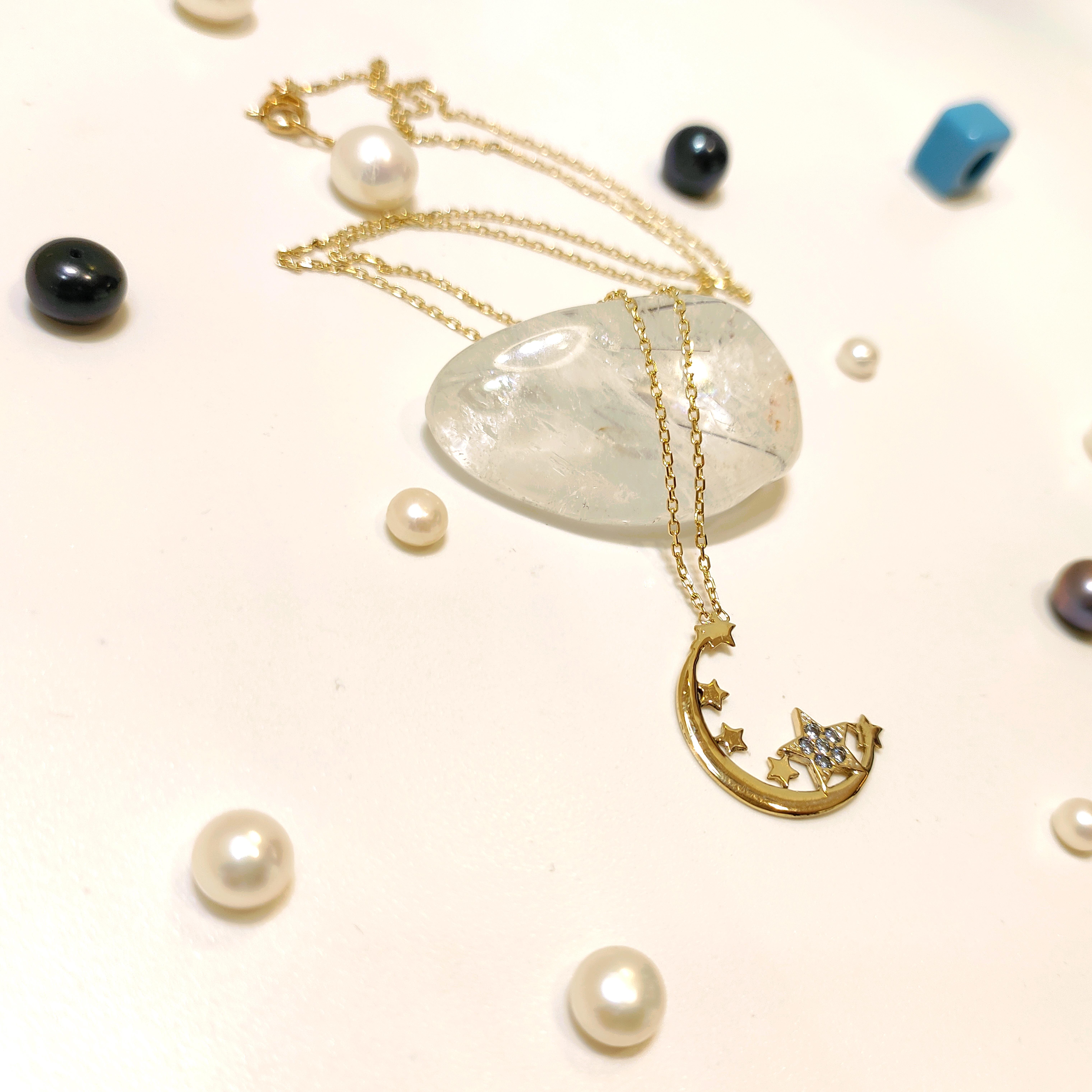 Ayyıldız Kolye 14 Ayar Altın  HD VİDEOLU