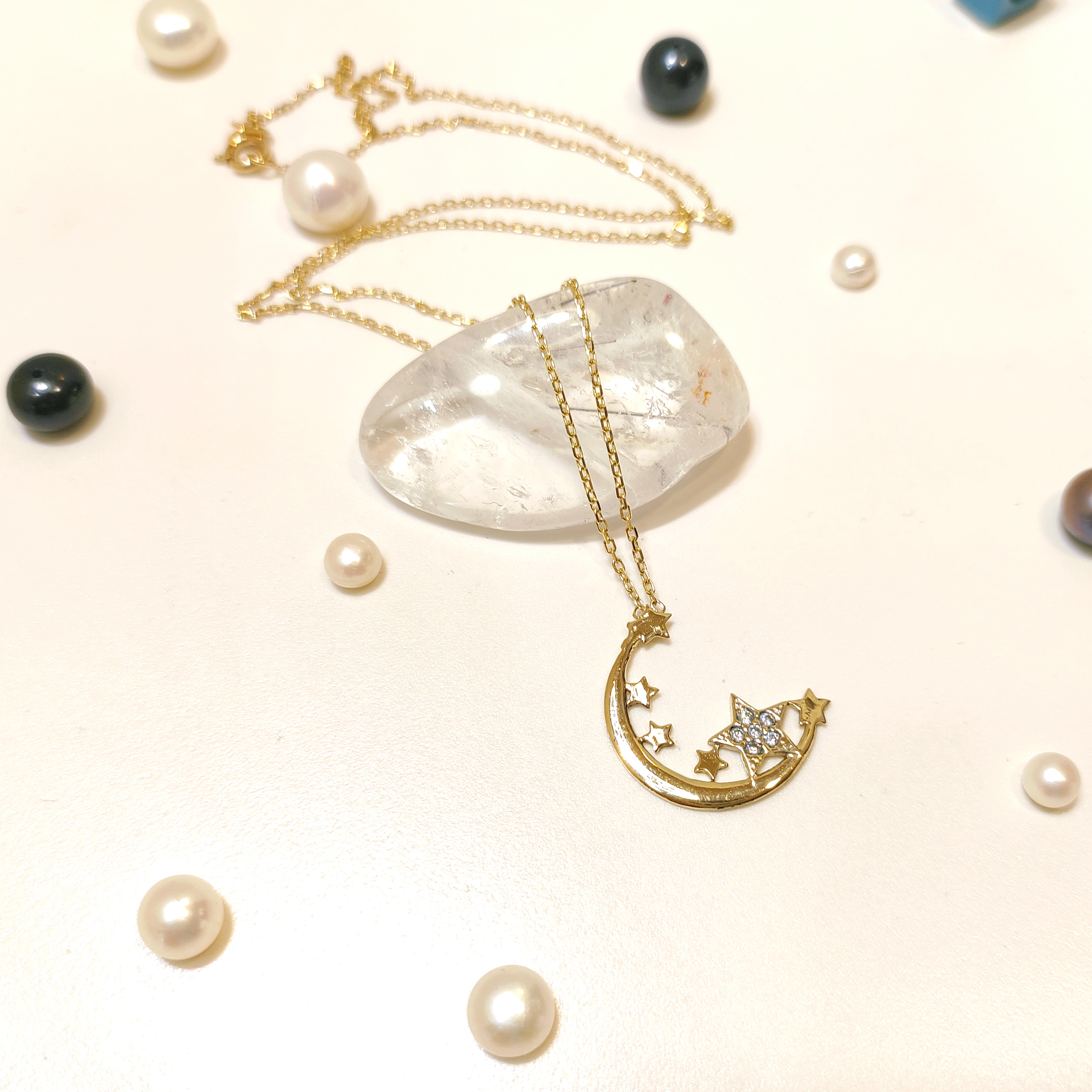 Ayyıldız Kolye 14 Ayar Altın  HD VİDEOLU