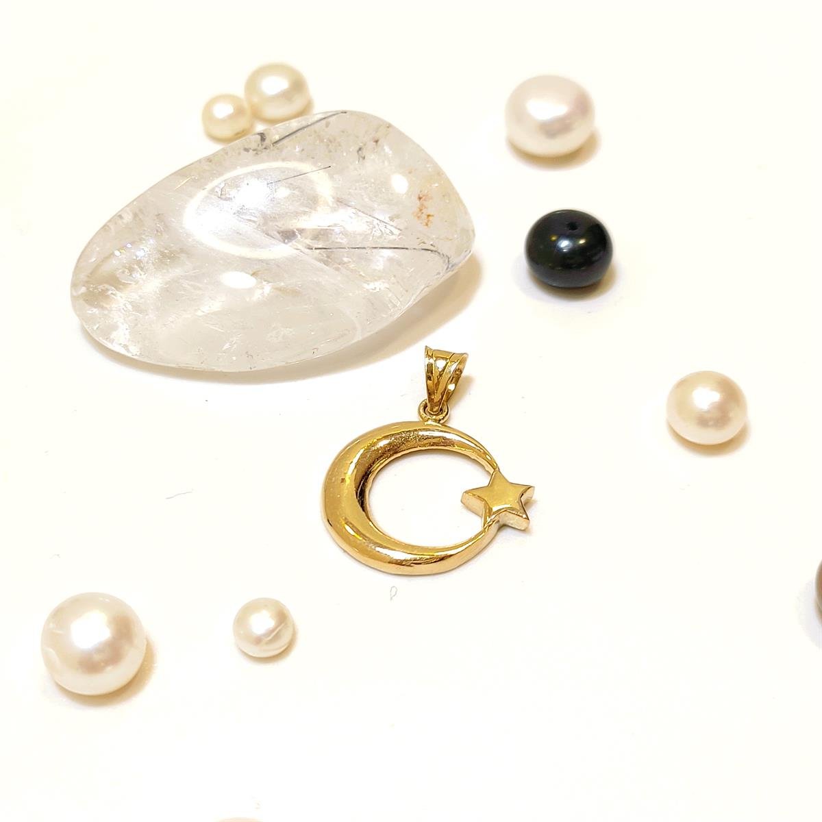 Ayyıldız Kolye Ucu 14 Ayar Altın  HD VİDEOLU